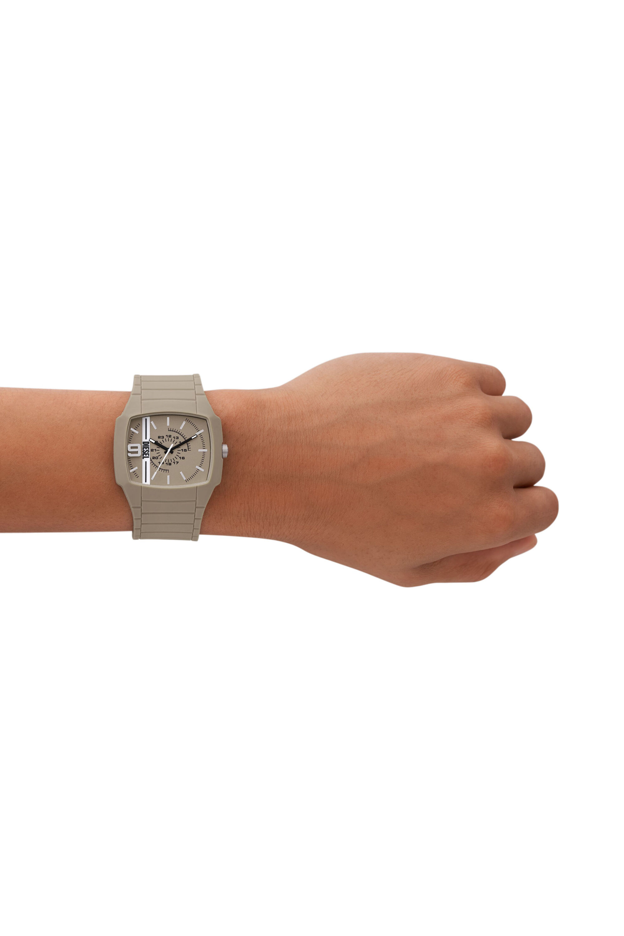 Diesel - DZ2167, Male's Cliffhanger 2.0 Sand Silicone Watch in Beige - 4