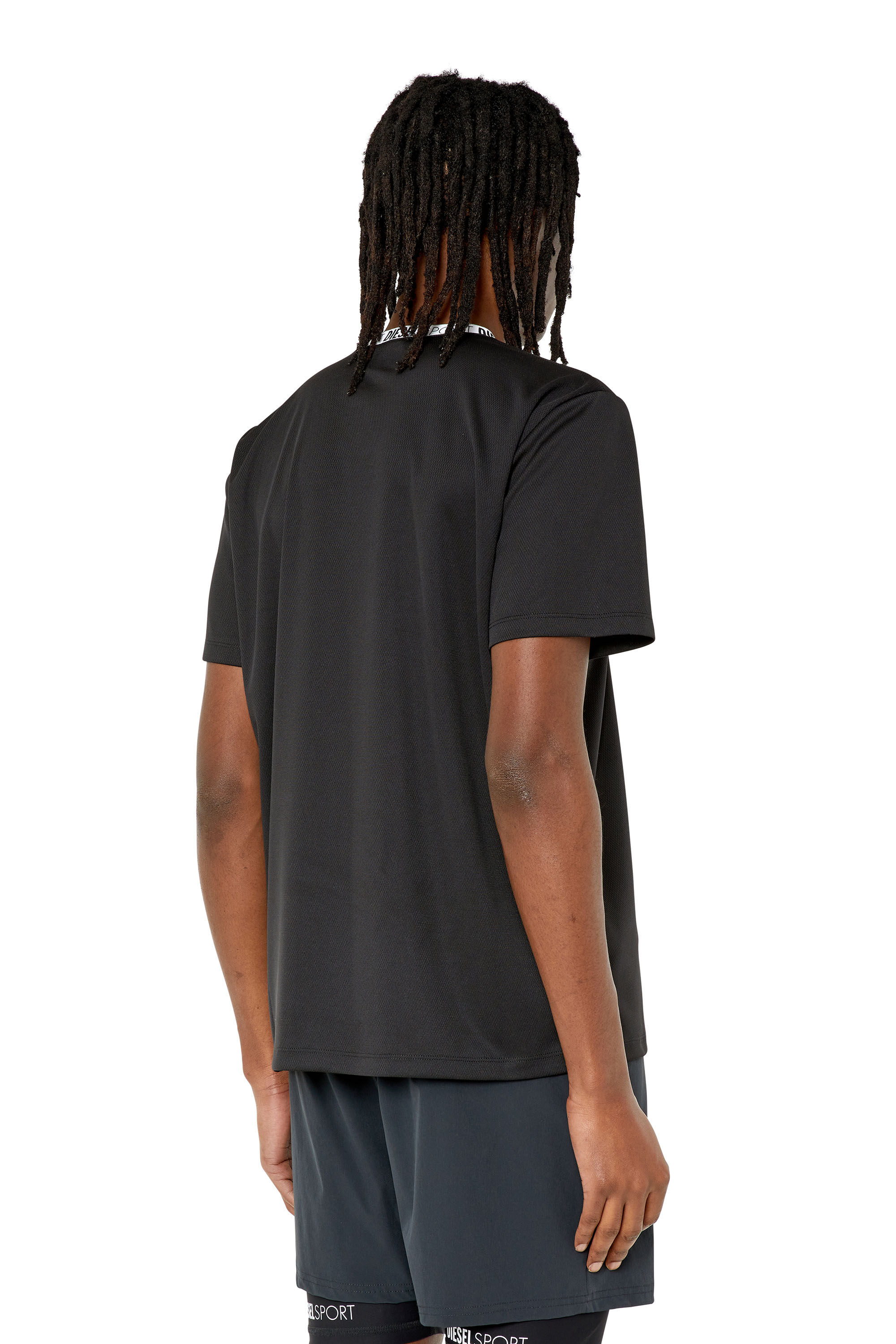 Diesel - AMTEE-ALIX-WT34, Male's T-shirt with logo neck in Black - 5