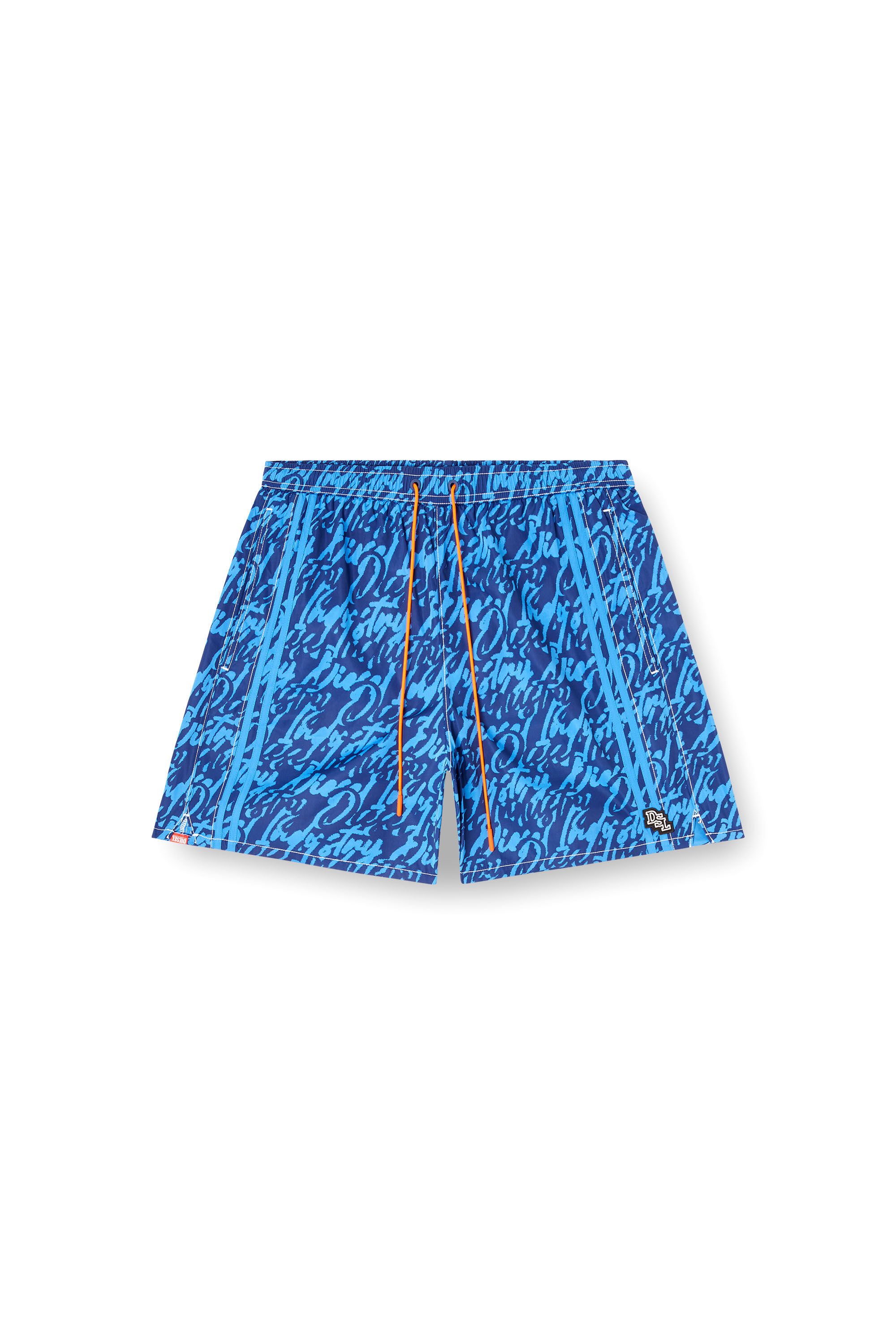Diesel - SOCCER-41-D-POP, Shorts de bain avec imprimé logo intégral Homme in Bleu - 4