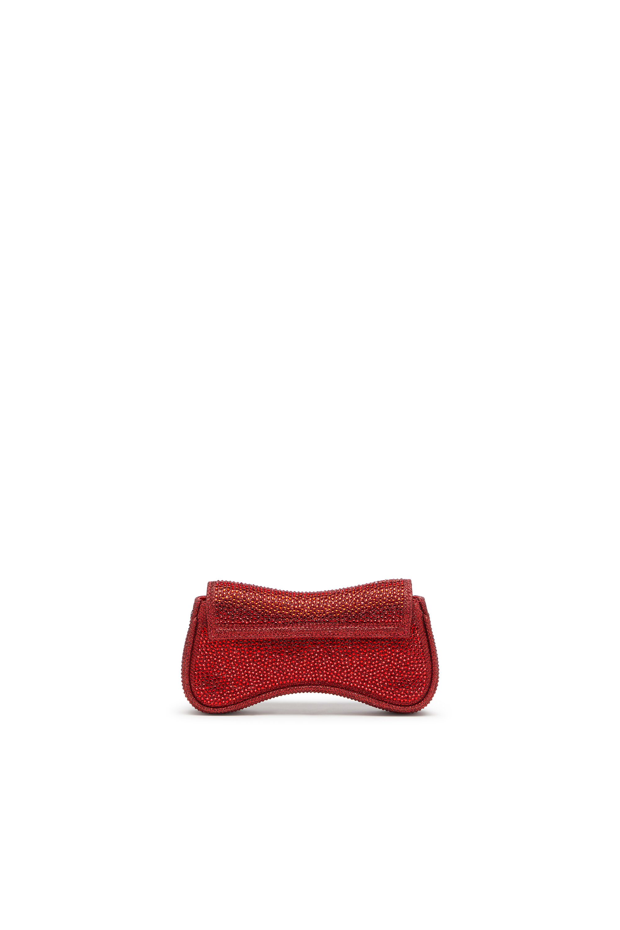 Diesel - PLAY CROSSBODY XS, Female's Play-Mini crossbody bag in crystal Lurex in Red - 2