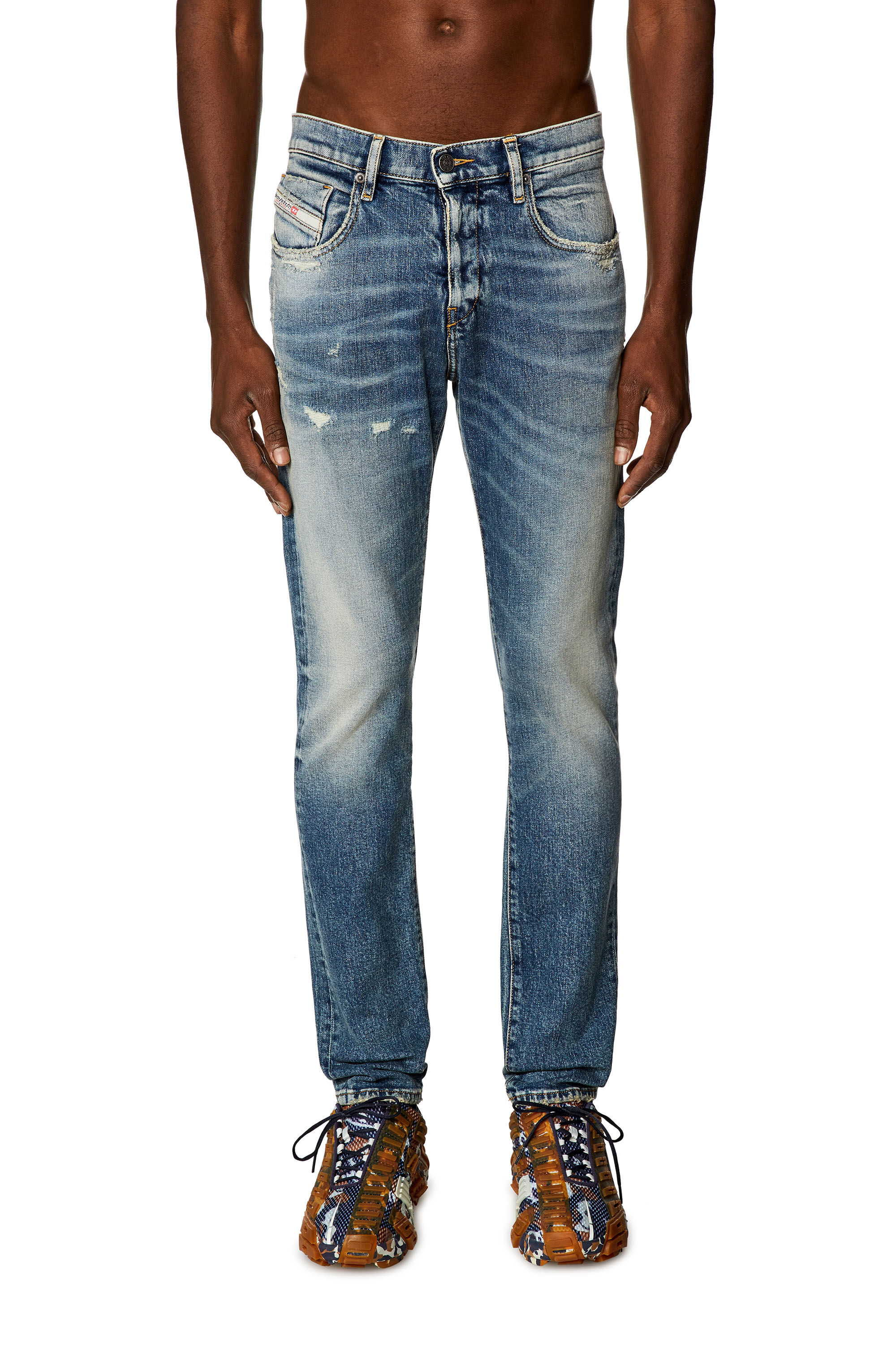 Diesel - Slim Jeans 2019 D-Strukt E07L1 Homme, Bleu moyen - Image 3