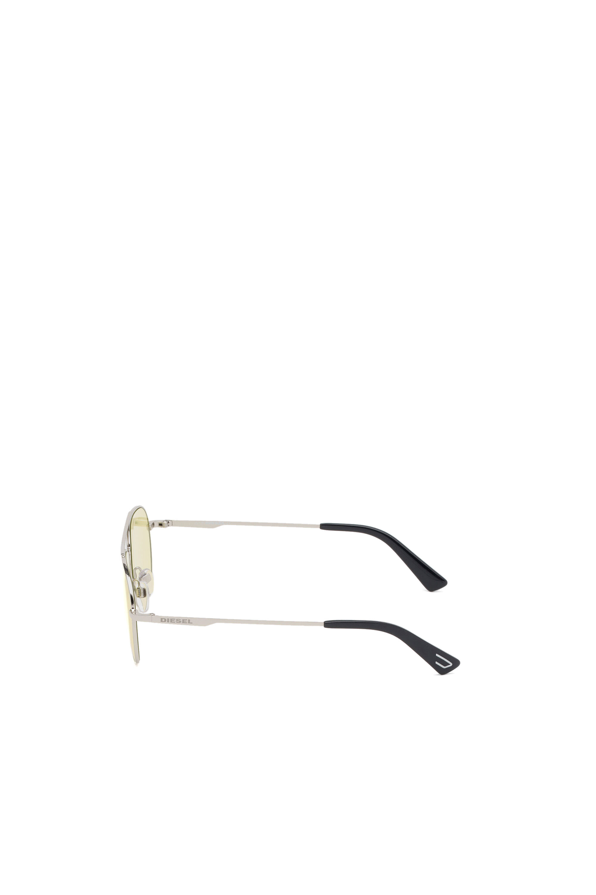Diesel - DL0285, Male's Pilot shape sunglasses in metal in Pearl Grey - 4