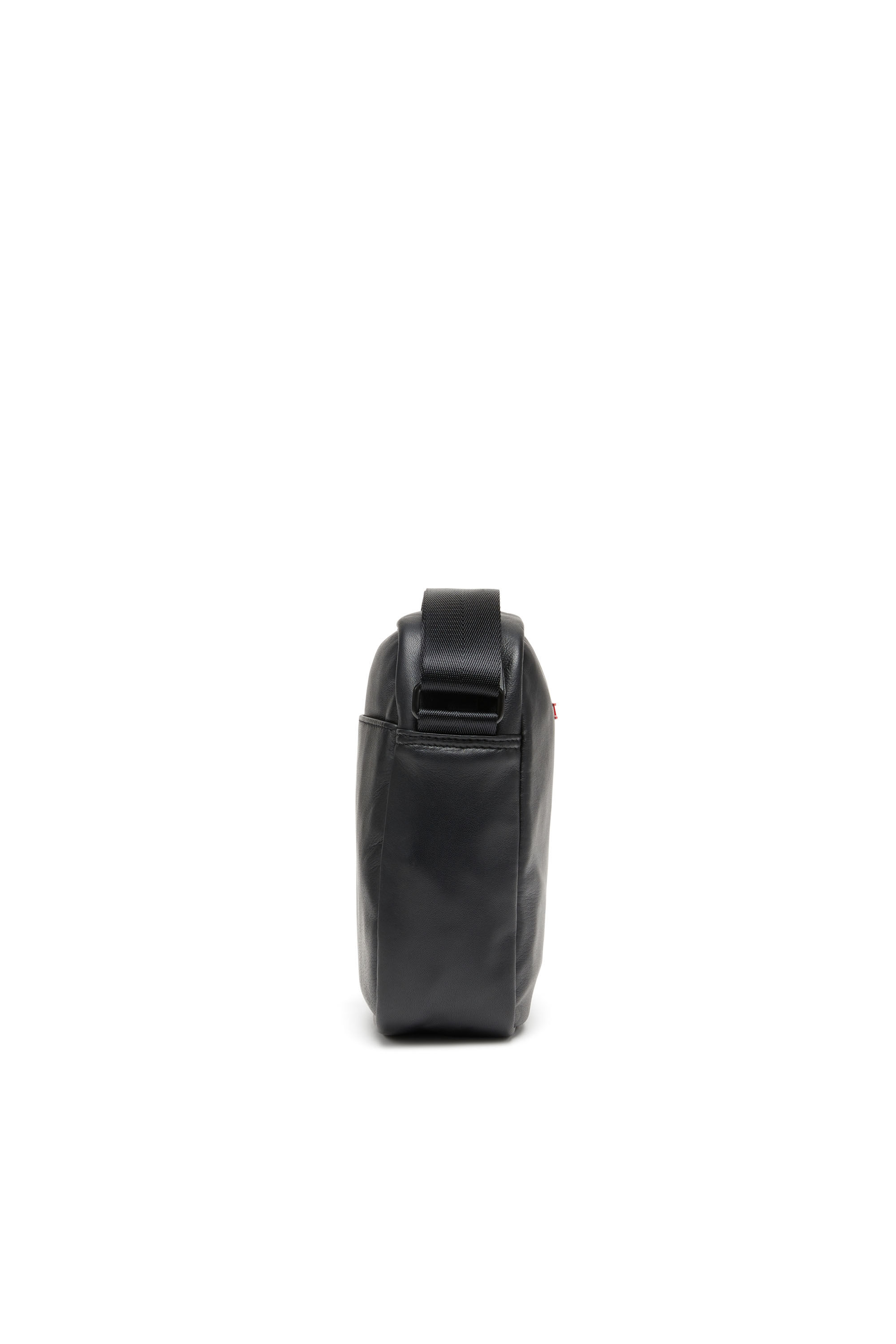 Diesel - RAVE CROSSBODY, Male's Rave-Leather crossbody bag with metal D in Black - 4