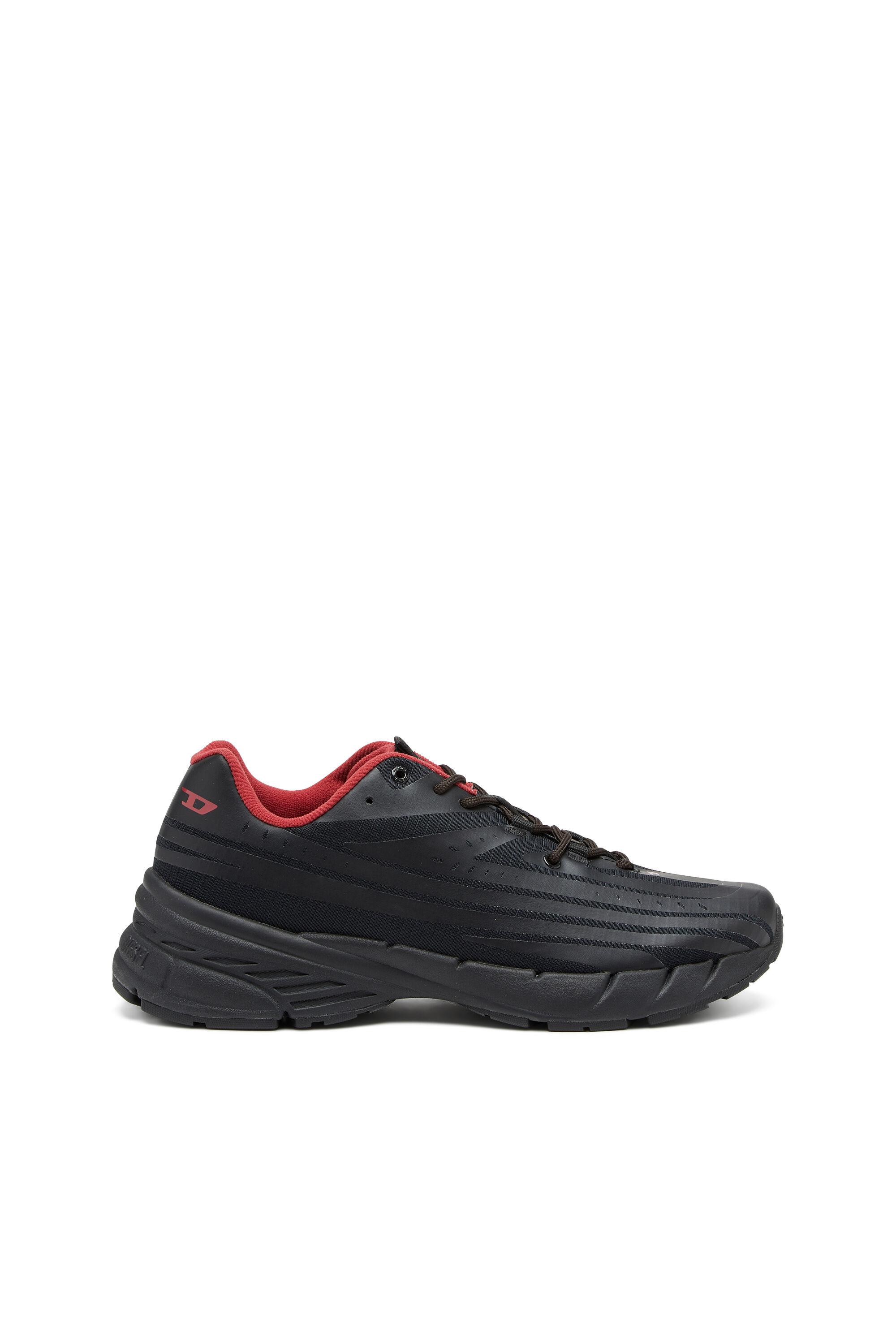 Diesel - D-AIRSPEED LOW, Male's D-Airspeed Low-Striped sneakers in coated ripstop in Black - 1