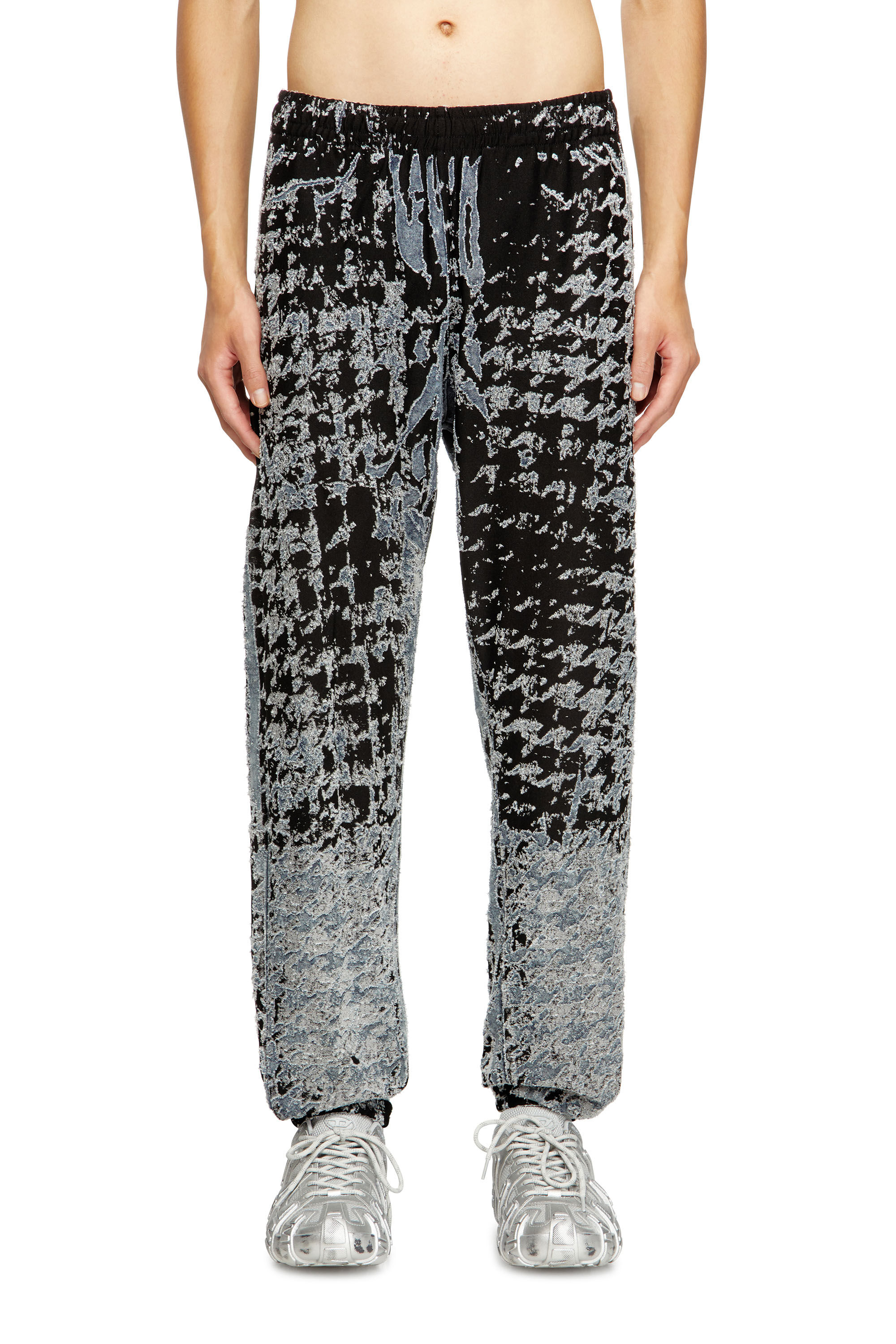 Diesel - P-LABIS, Pantalon à taille élastiquée en dévoré motif pied-de-poule Homme in Polychrome - 3