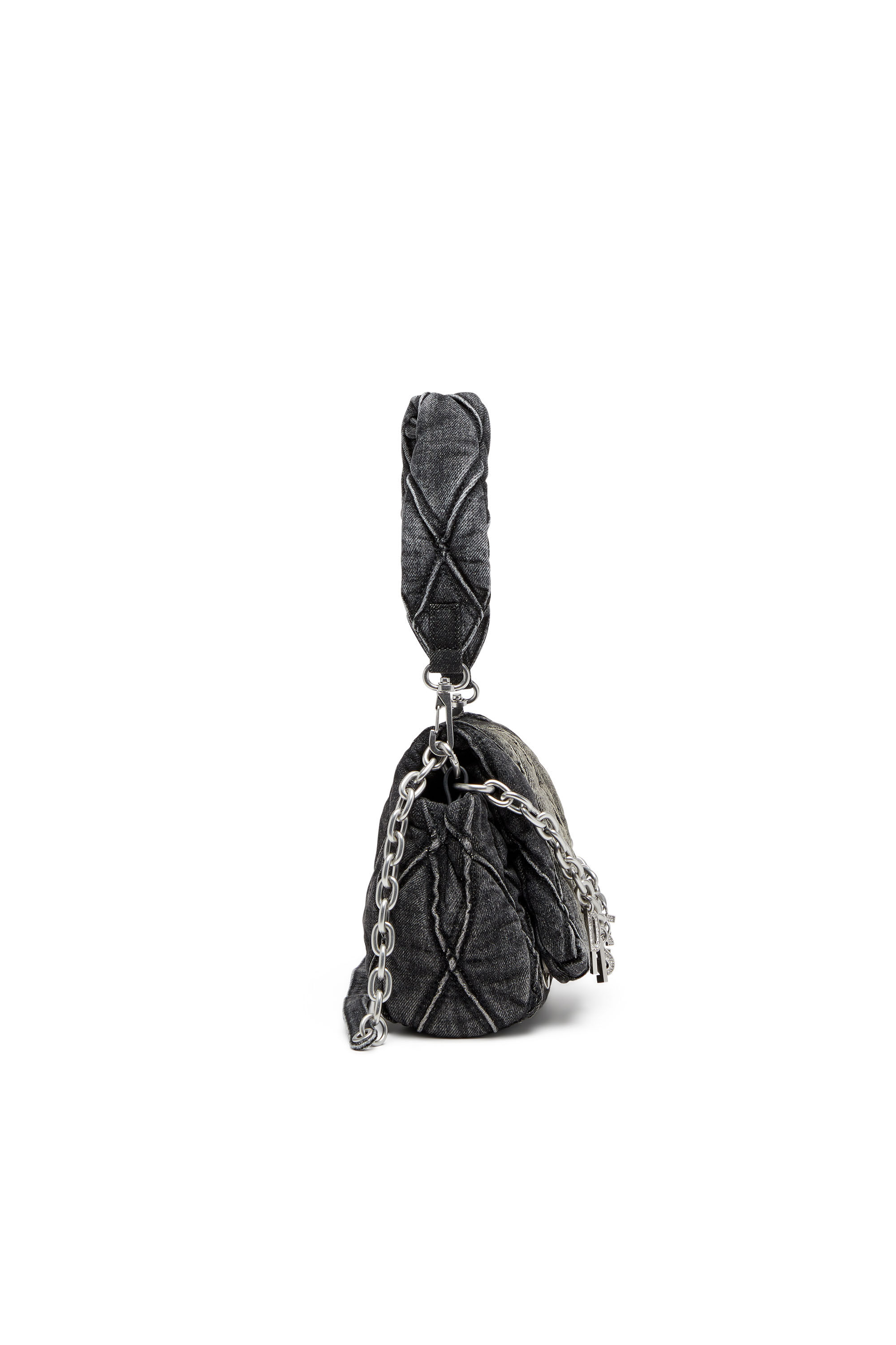 バッグ DIESEL BAG Charm-D Shoulder S Women's Charm-D S-Small shoulder bag in quilted denim