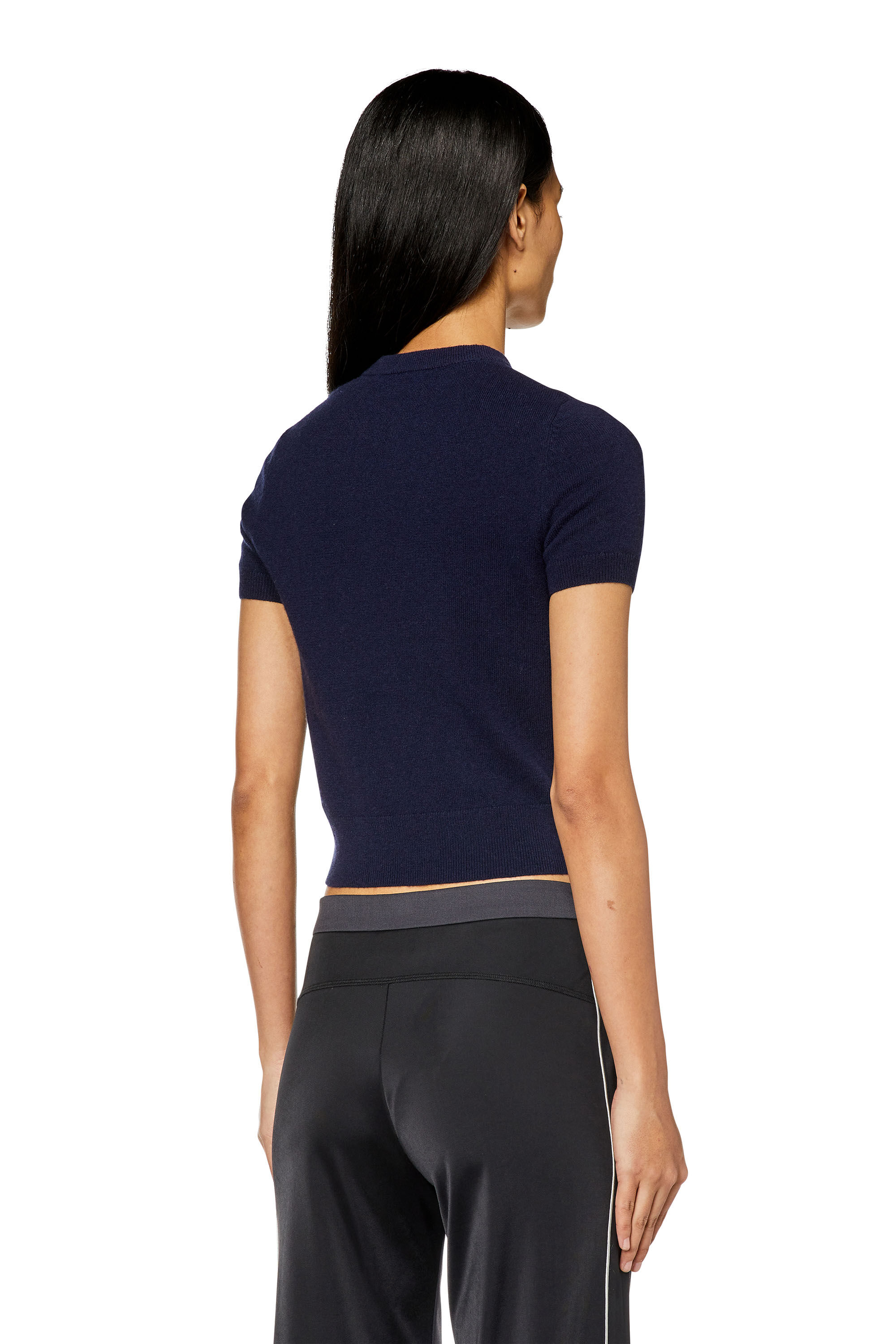 Diesel - M-ARGA, Female's Wool and cashmere top in Dark Blue - 4