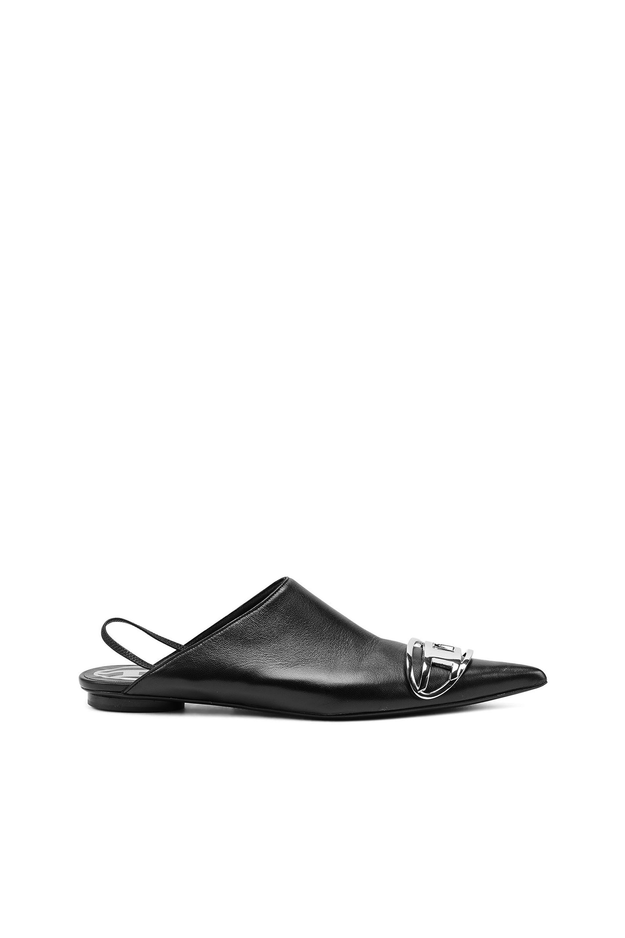 Diesel - D-VENUS B, D-Venus-Mules à bride arrière en cuir nappa Femme in Noir - 1