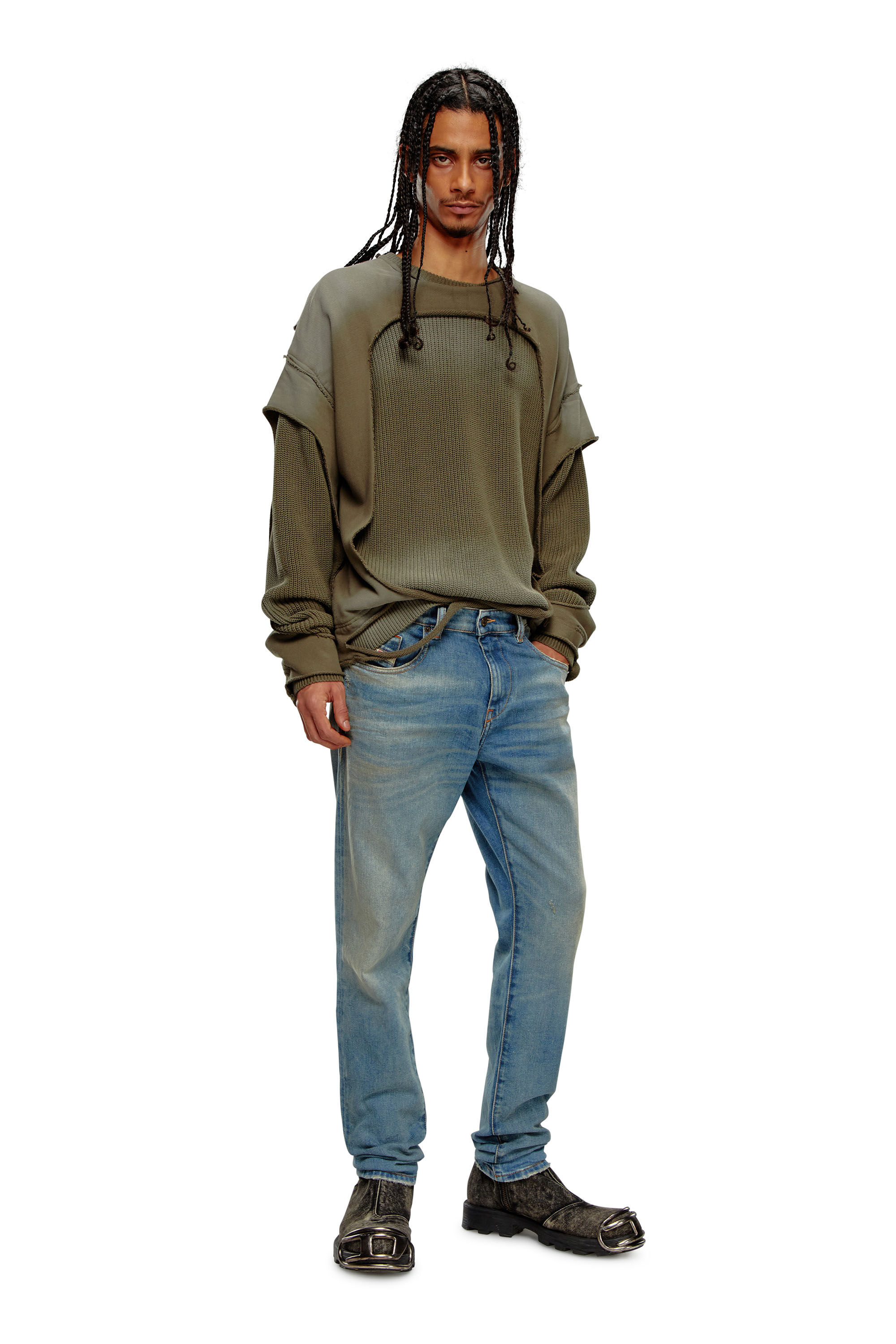 Diesel - Slim Jeans 2019 D-Strukt 09H50 Homme, Bleu moyen - Image 1