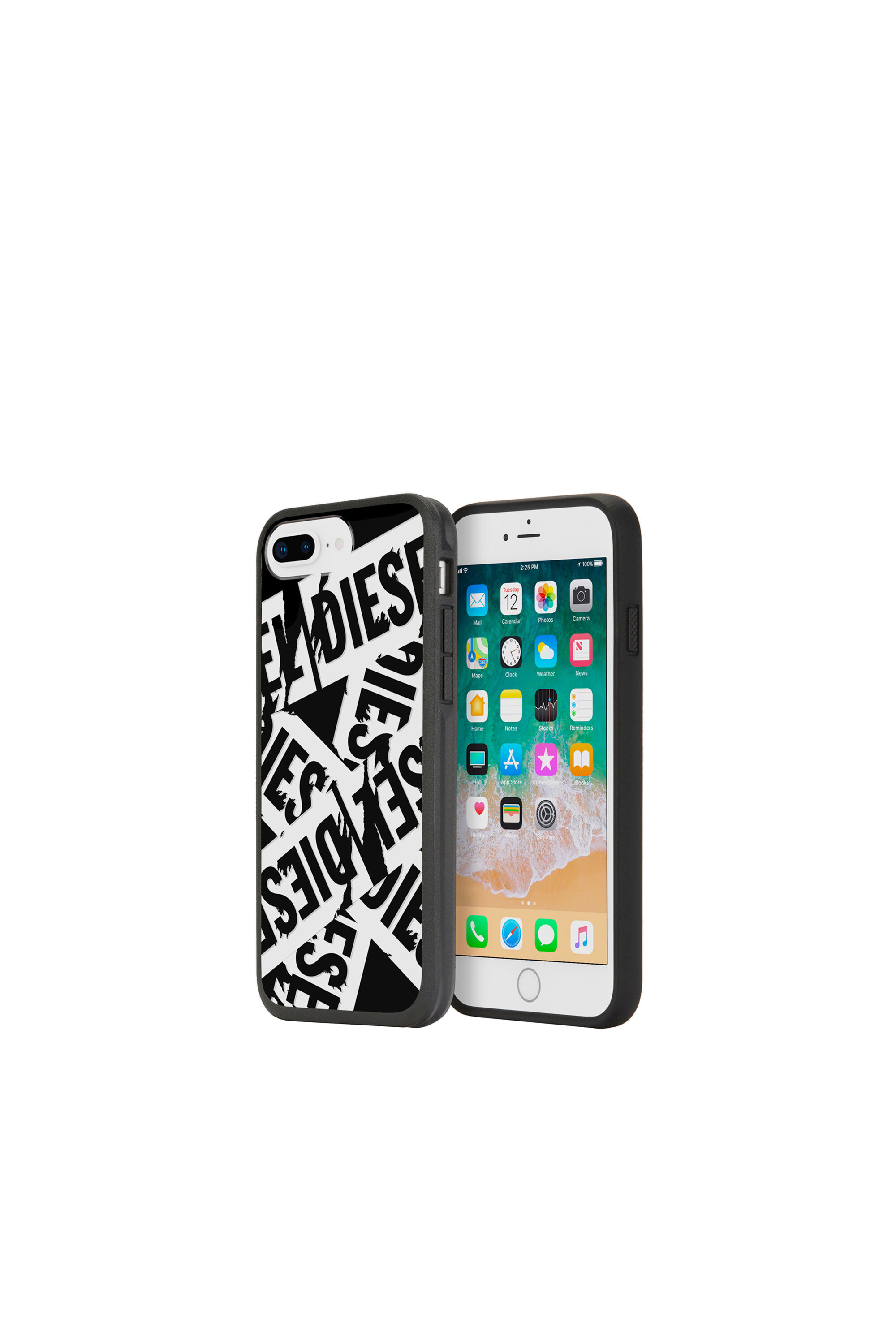 Diesel - MULTI TAPE BLACK/WHITE IPHONE 8 PLUS/7 PLUS/6S PLUS/6 PLUS CASE, Coque en tpu, iPhone 8 Plus/7 Plus/6s Plus/6 Plus Mixte in Noir - 1