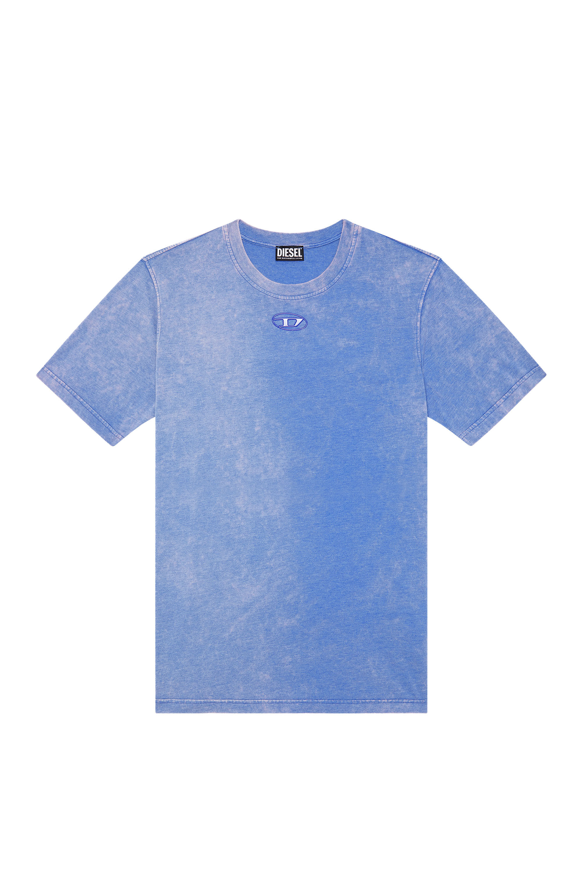Diesel - T-JUST-G1, T-shirt avec traitement blanchi Homme in Bleu - 2