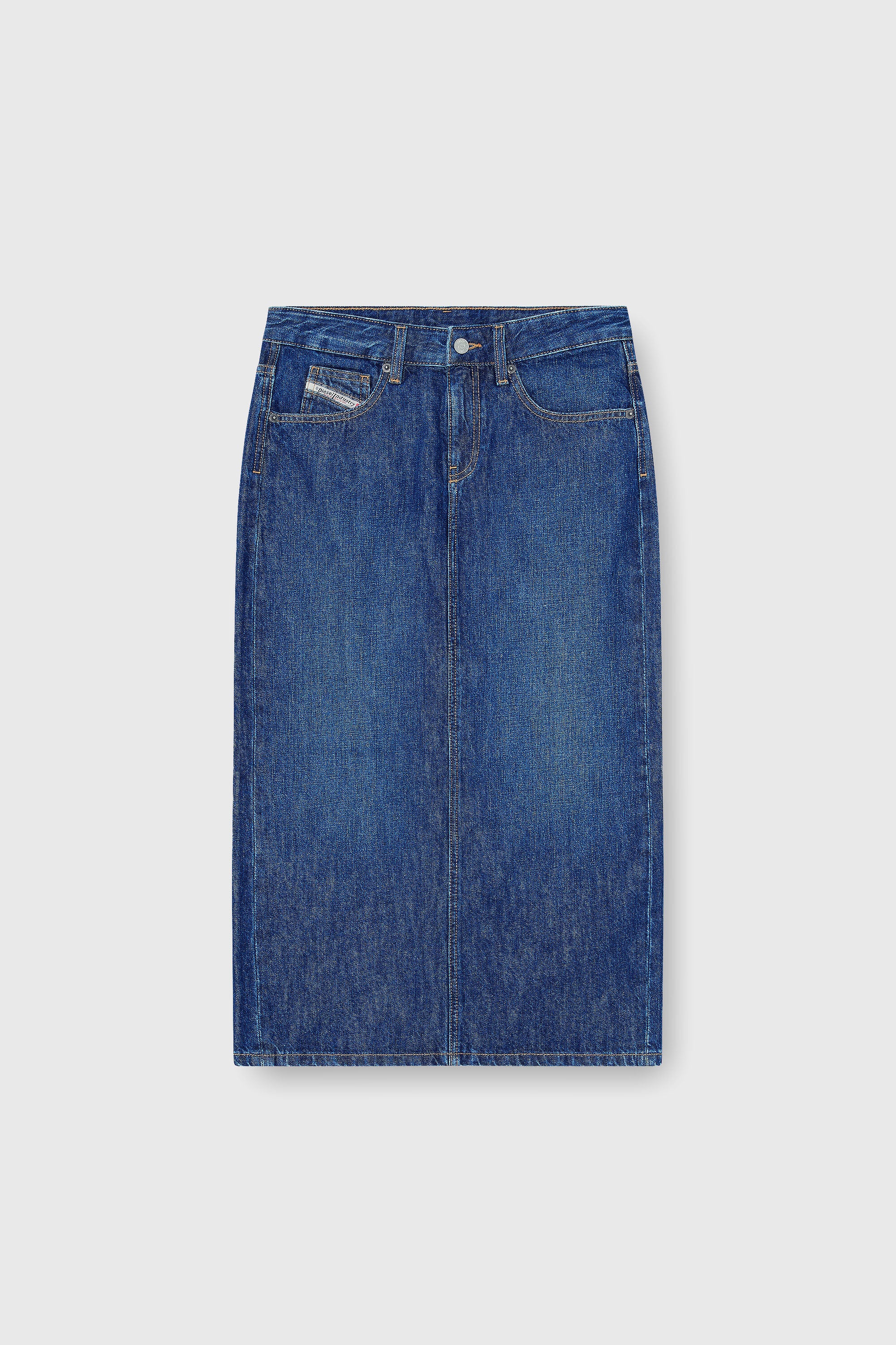 Diesel - DE-SKYE-D, Falda vaquera midi Mujer in Azul marino - 2