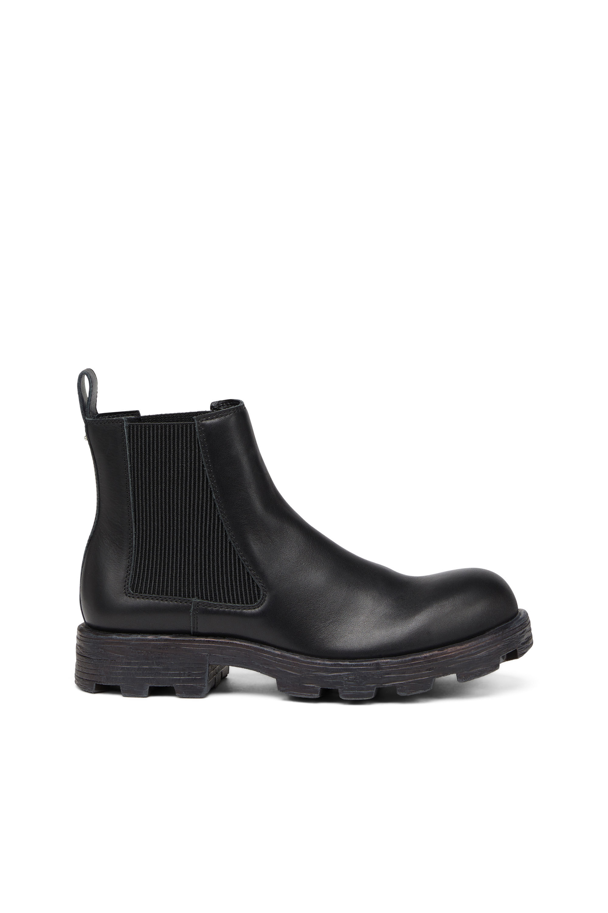 Diesel - D-HAMMER LCH, D-Hammer-Bottes Chelsea en cuir avec semelle épaisse Homme in Noir - 1