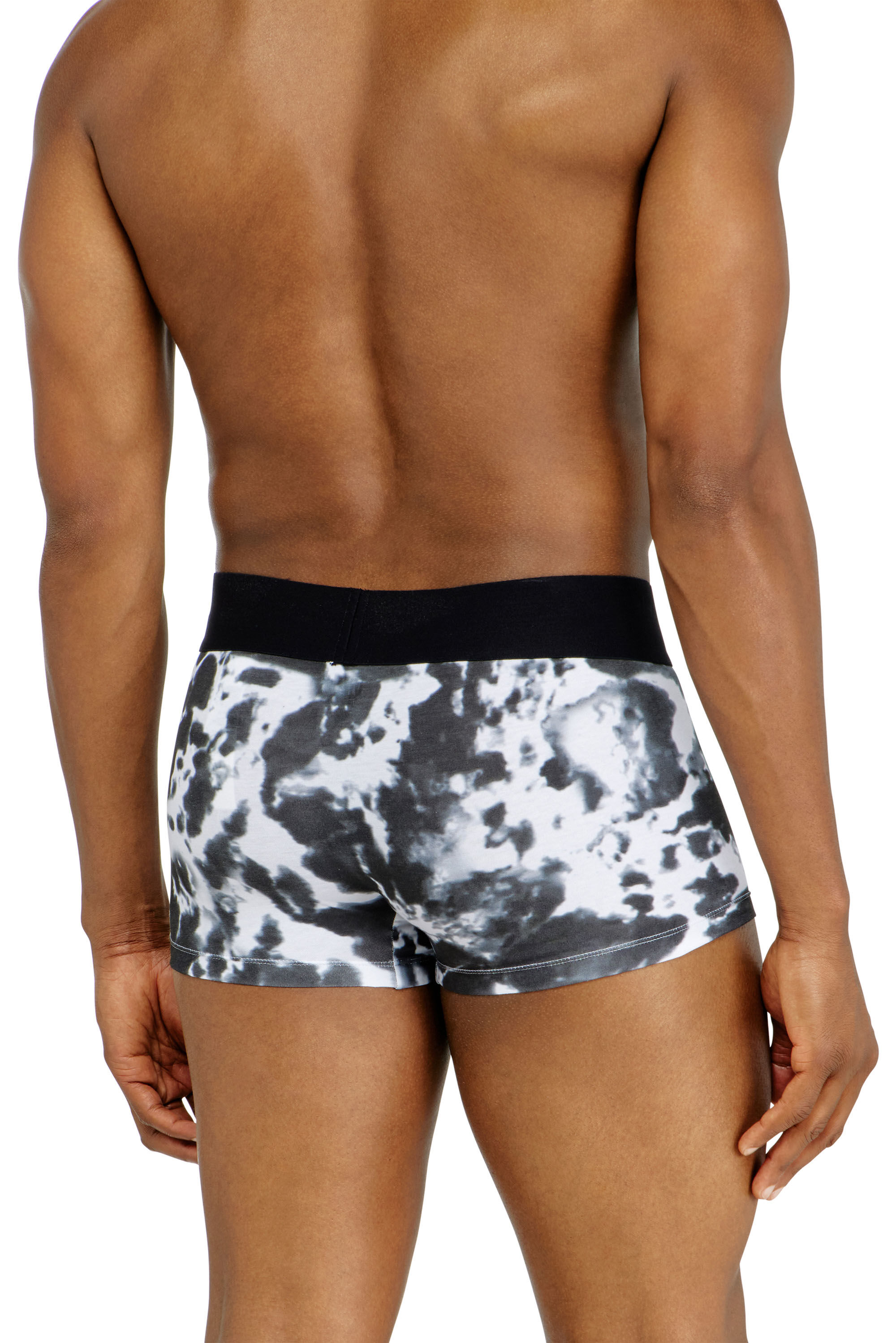 Diesel - UMBX-DAMIENTHREEPACK-5.5EL, Man's 3-pack of stretch cotton trunks with print in Black/White - 3