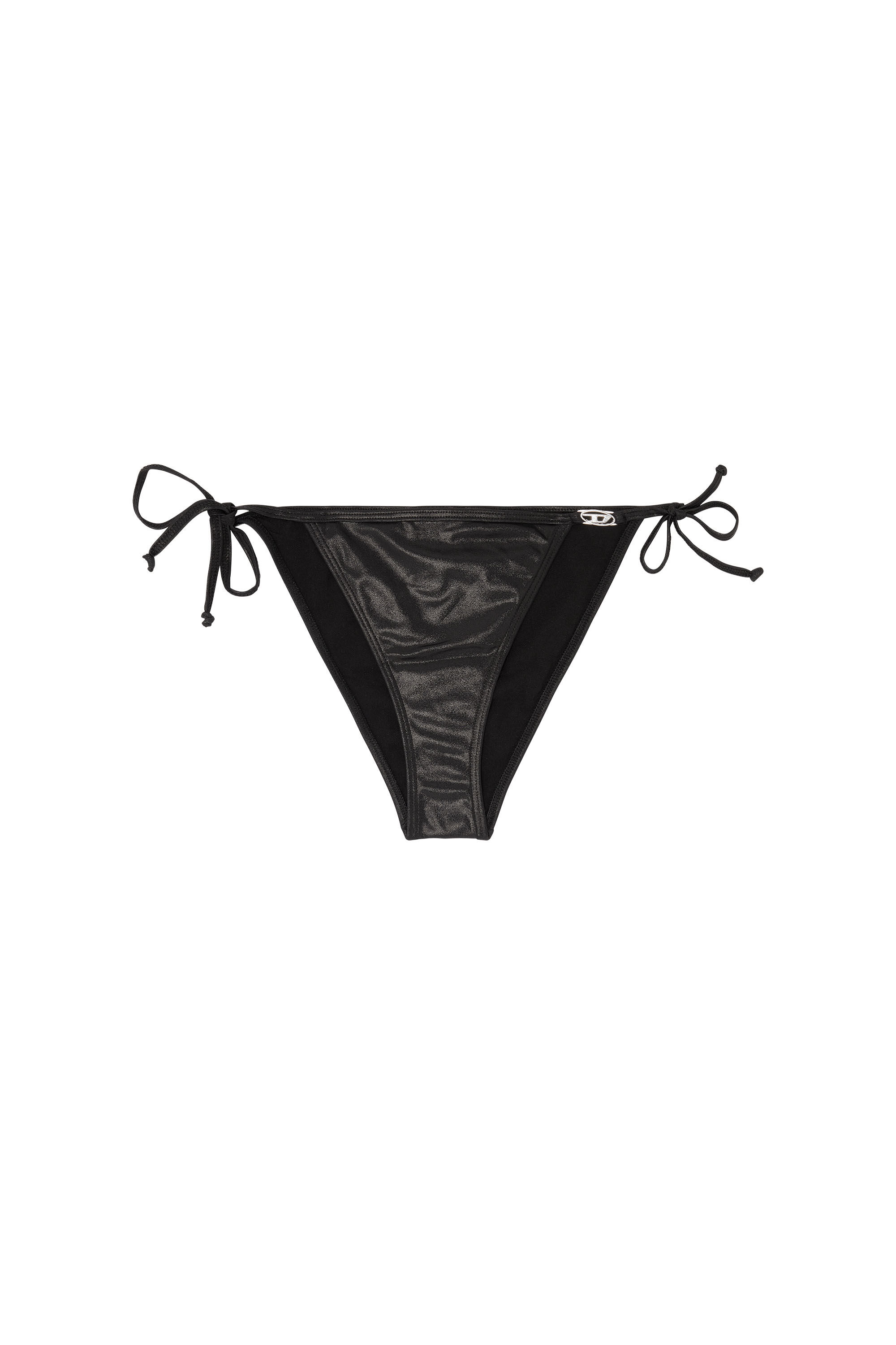 Diesel - BRIGITTES-DNM, Female's Side-tie bikini bottoms in shimmery fabric in null - 4