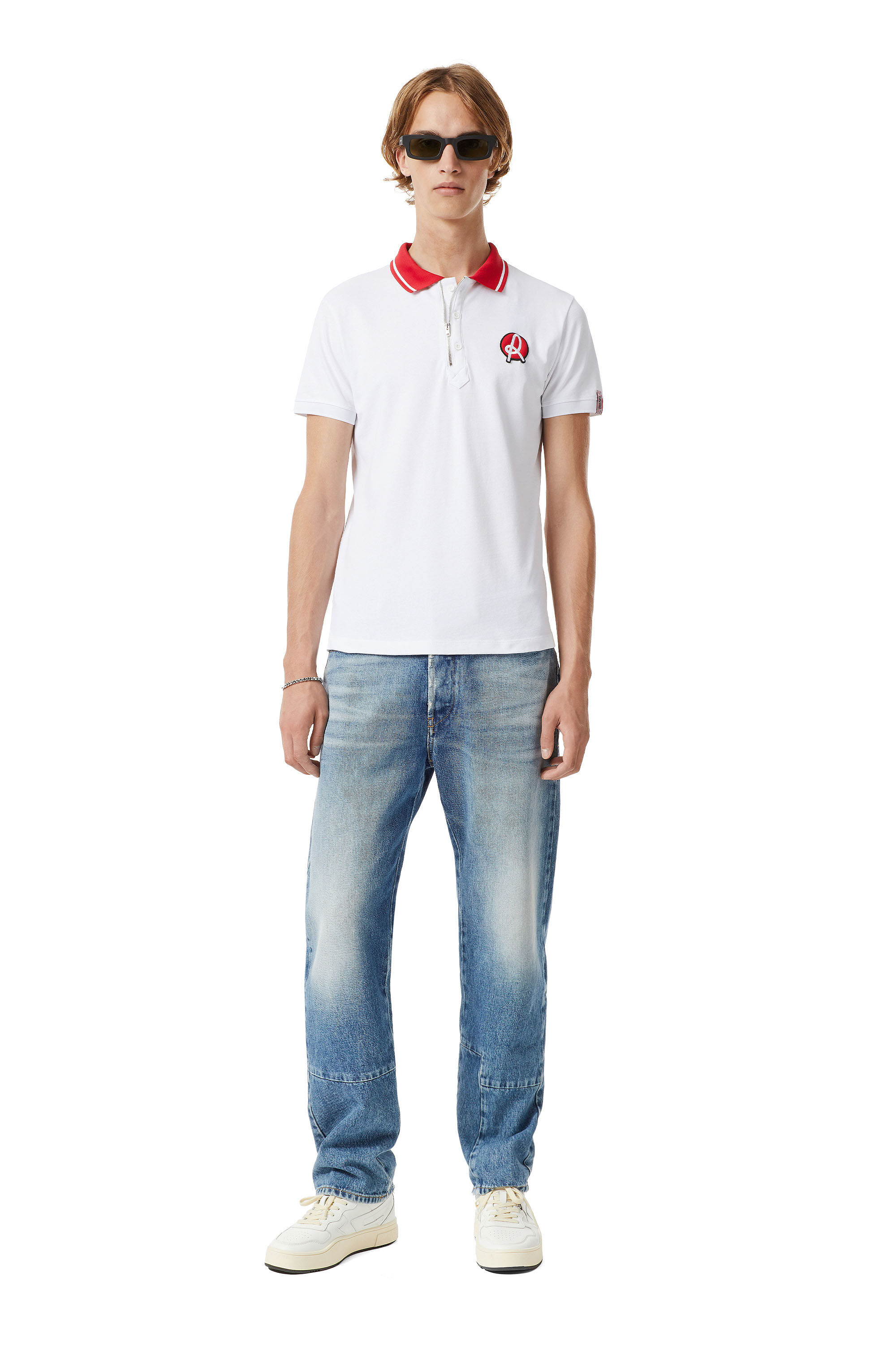Diesel - LR-T-HART-VIC, Male's Diesel x L.R. Vicenza polo shirt in White - 1