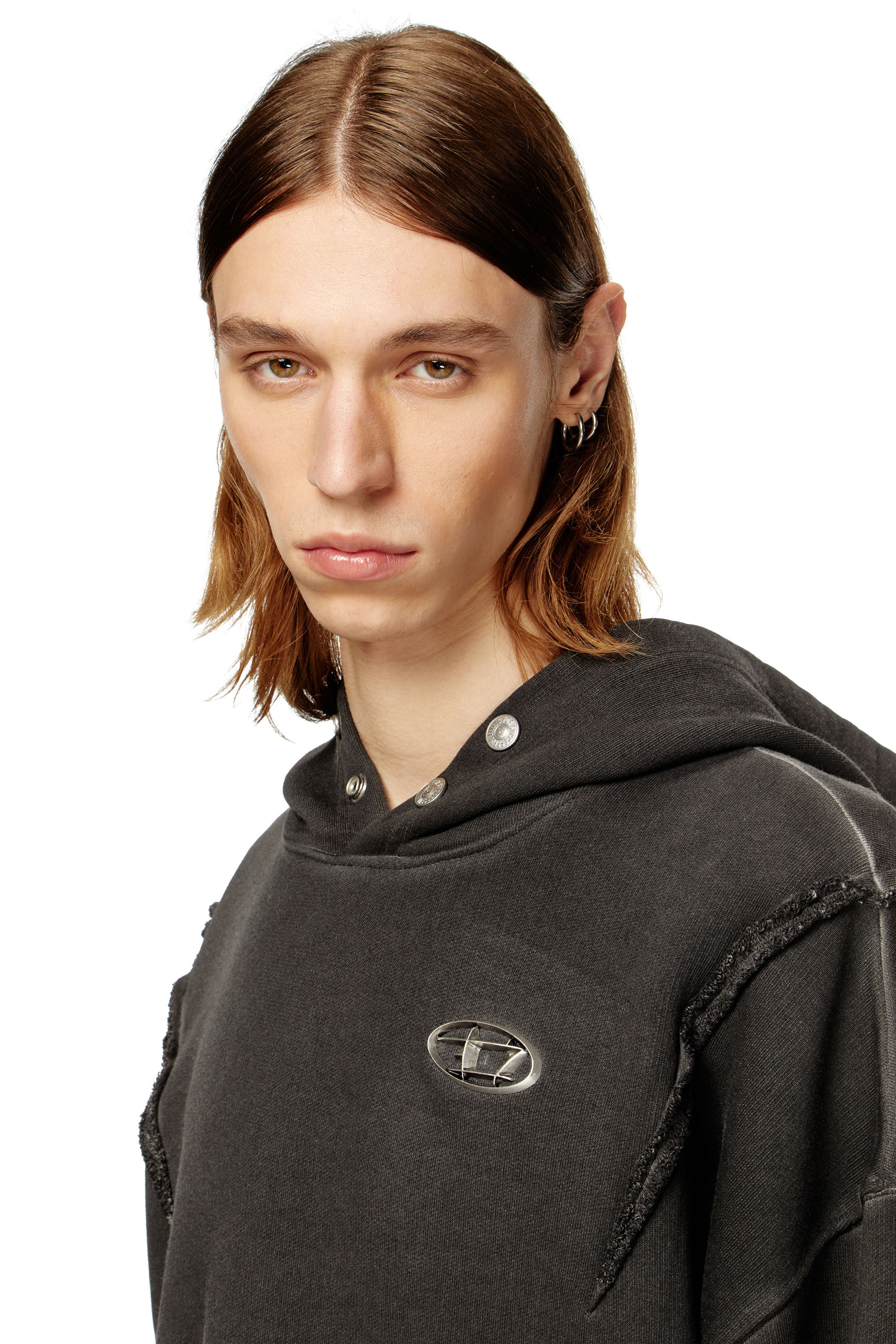 Women's Hoodie with faded effect | Black | Diesel