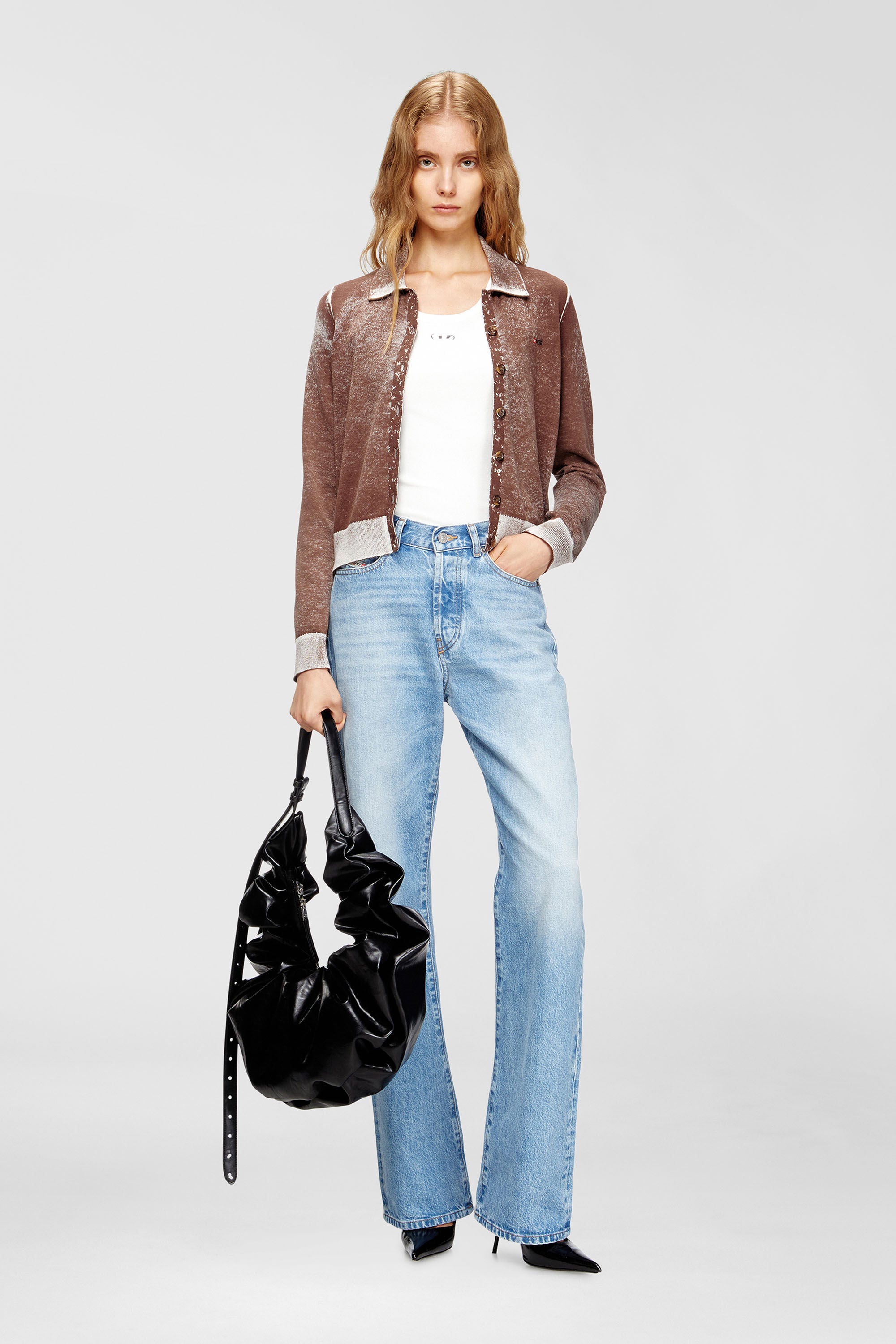 Women's Grab-D-Large scrunched hobo bag | Black | Diesel {{Country}}