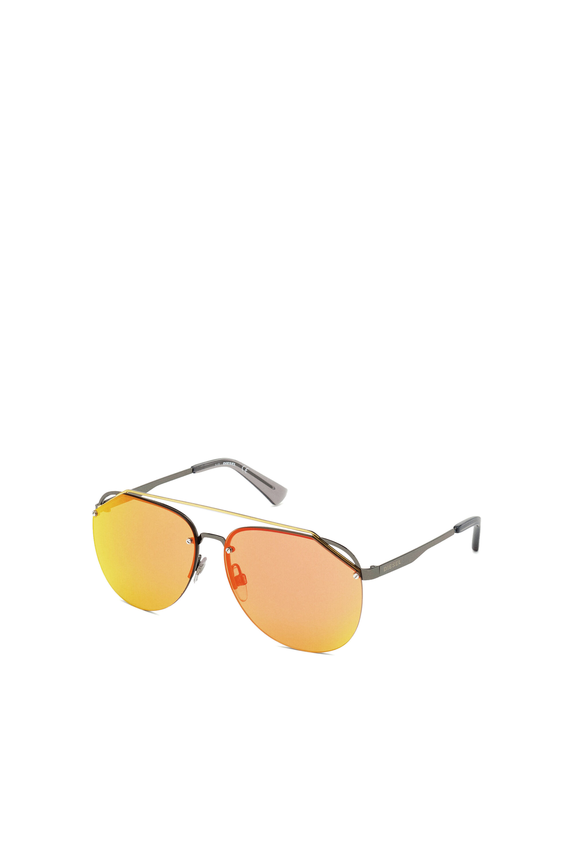 Diesel - DL0314, Man's Metal pilot sunglasses in Grey - 2