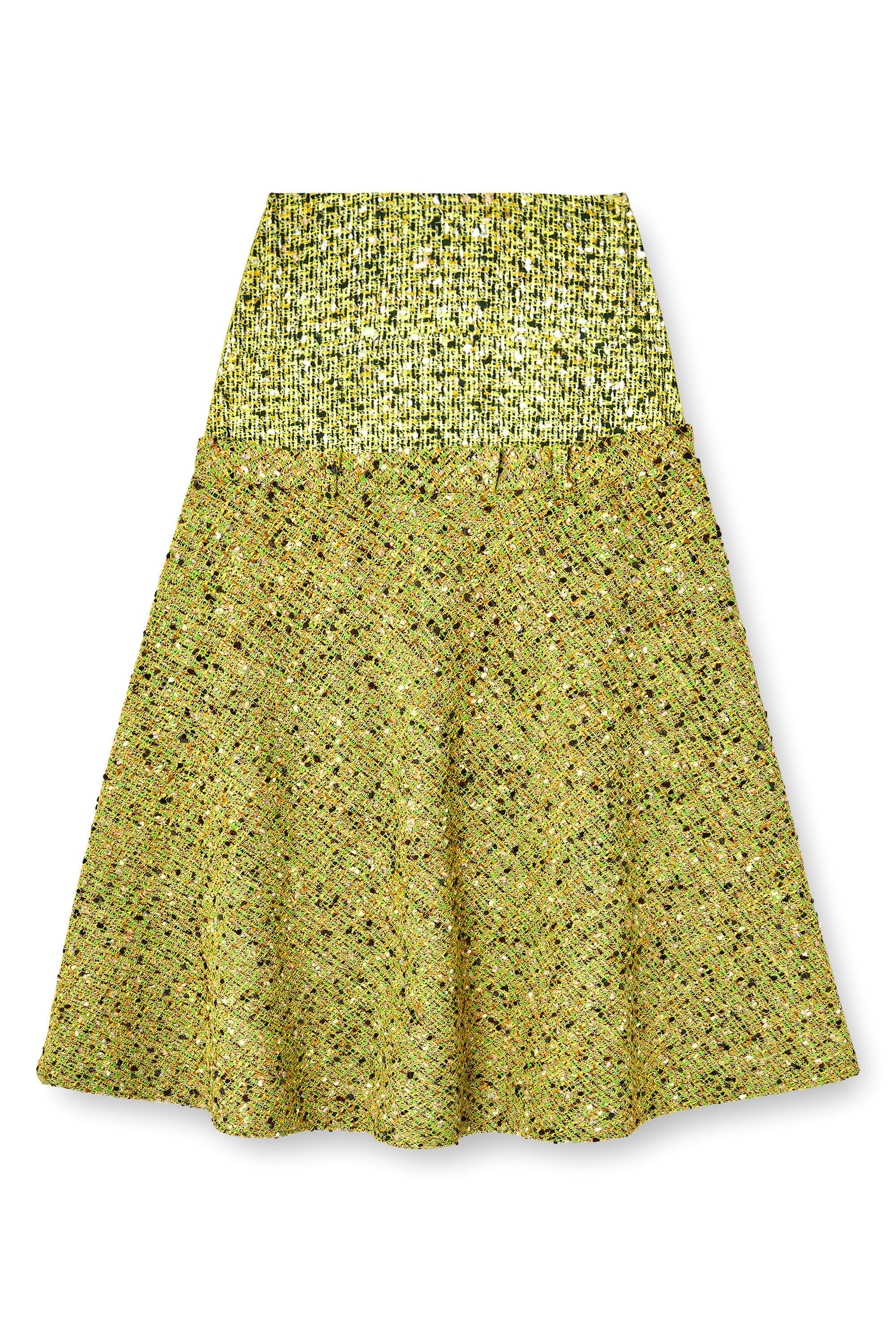 Diesel - O-GRACE-MIX, Jupe en bouclé avec taille en Lycra Femme in Vert - 2