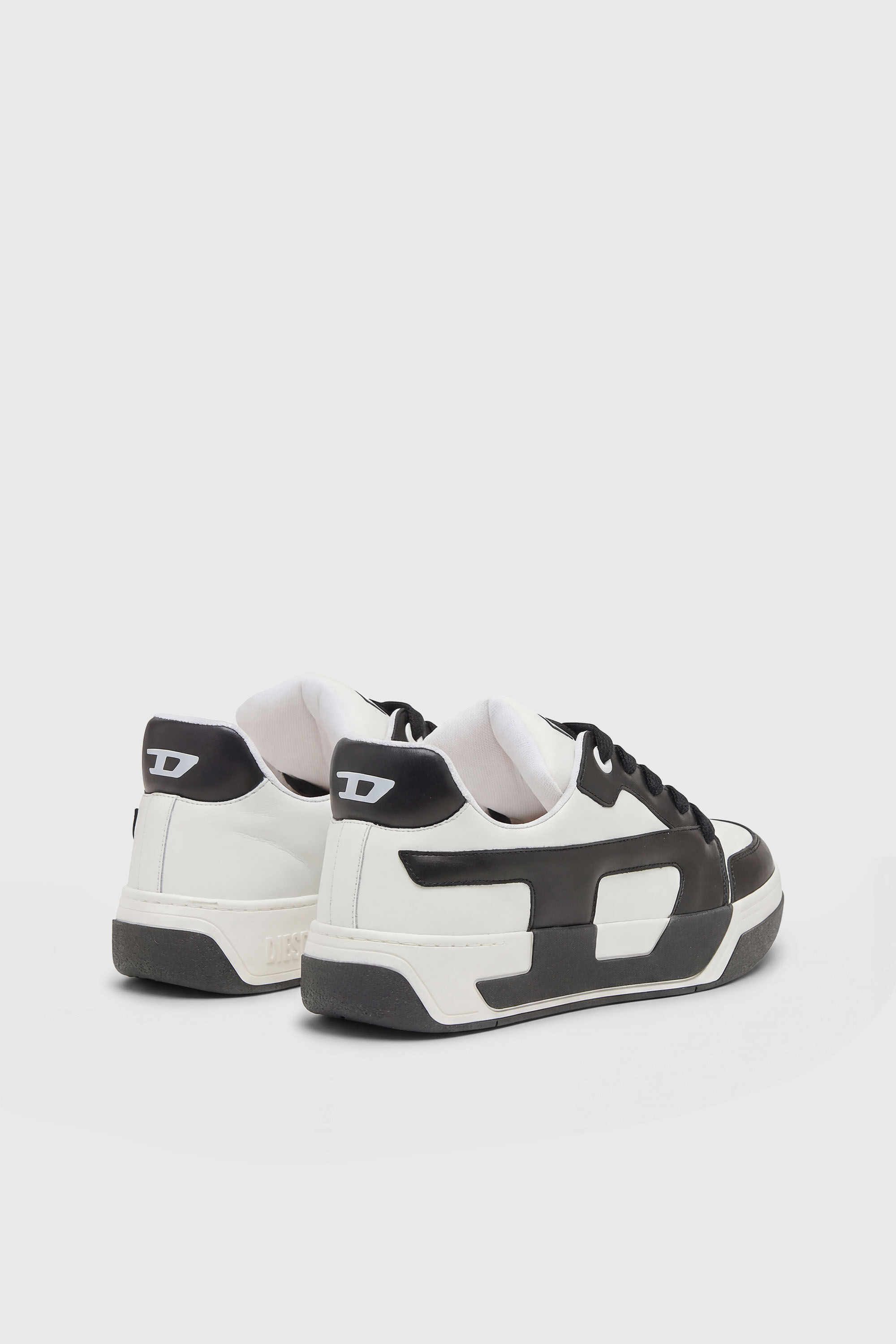 Men's D-Ollie-Sneakers in colour-block leather | White | Diesel US