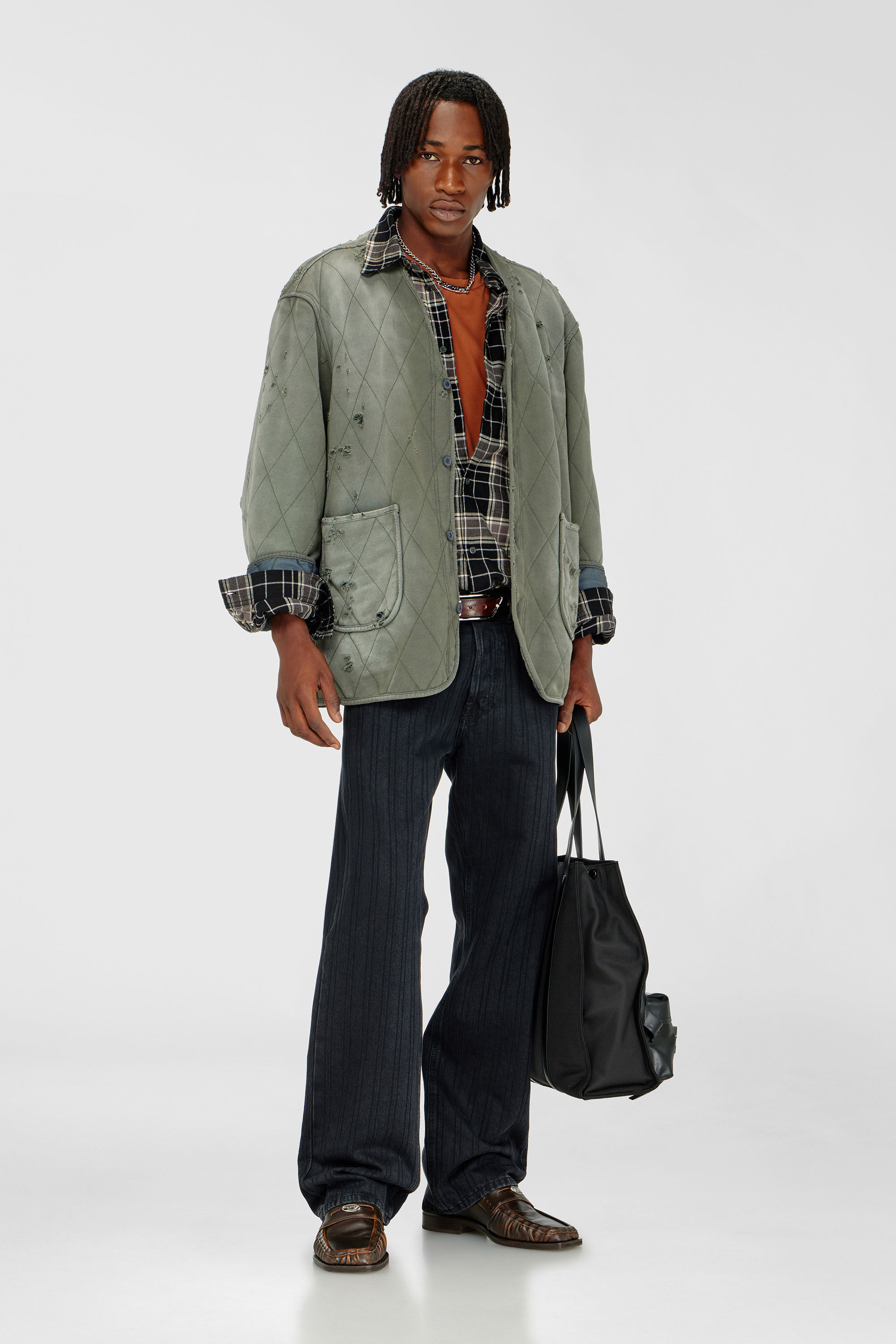 Diesel - Male's Relaxed Jeans 1980 D-Eeper 09Q12, Black/Dark Grey - 1