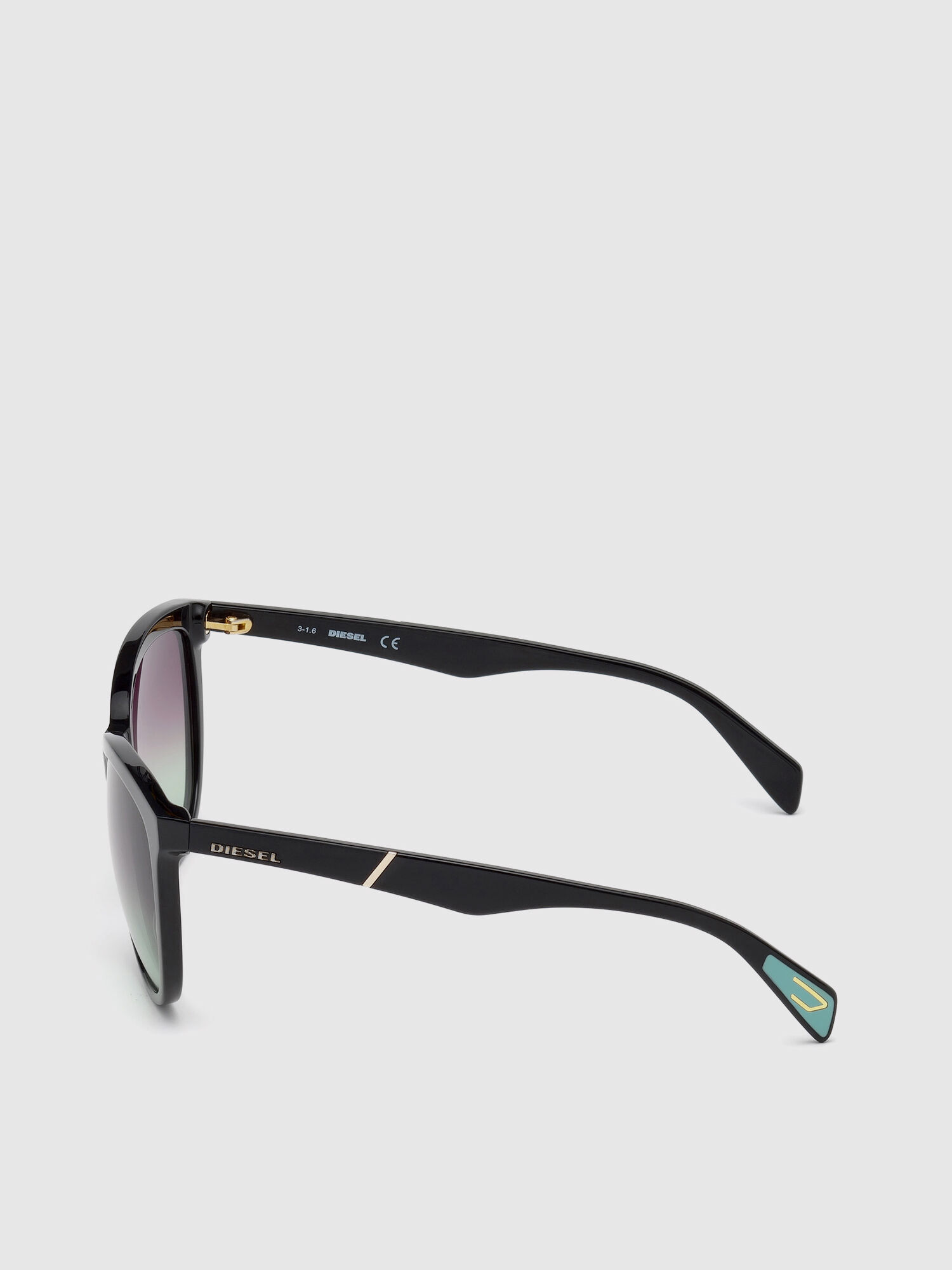 Diesel - DL0221, Female's Acetate shiny finishes eyewear in Black - 3