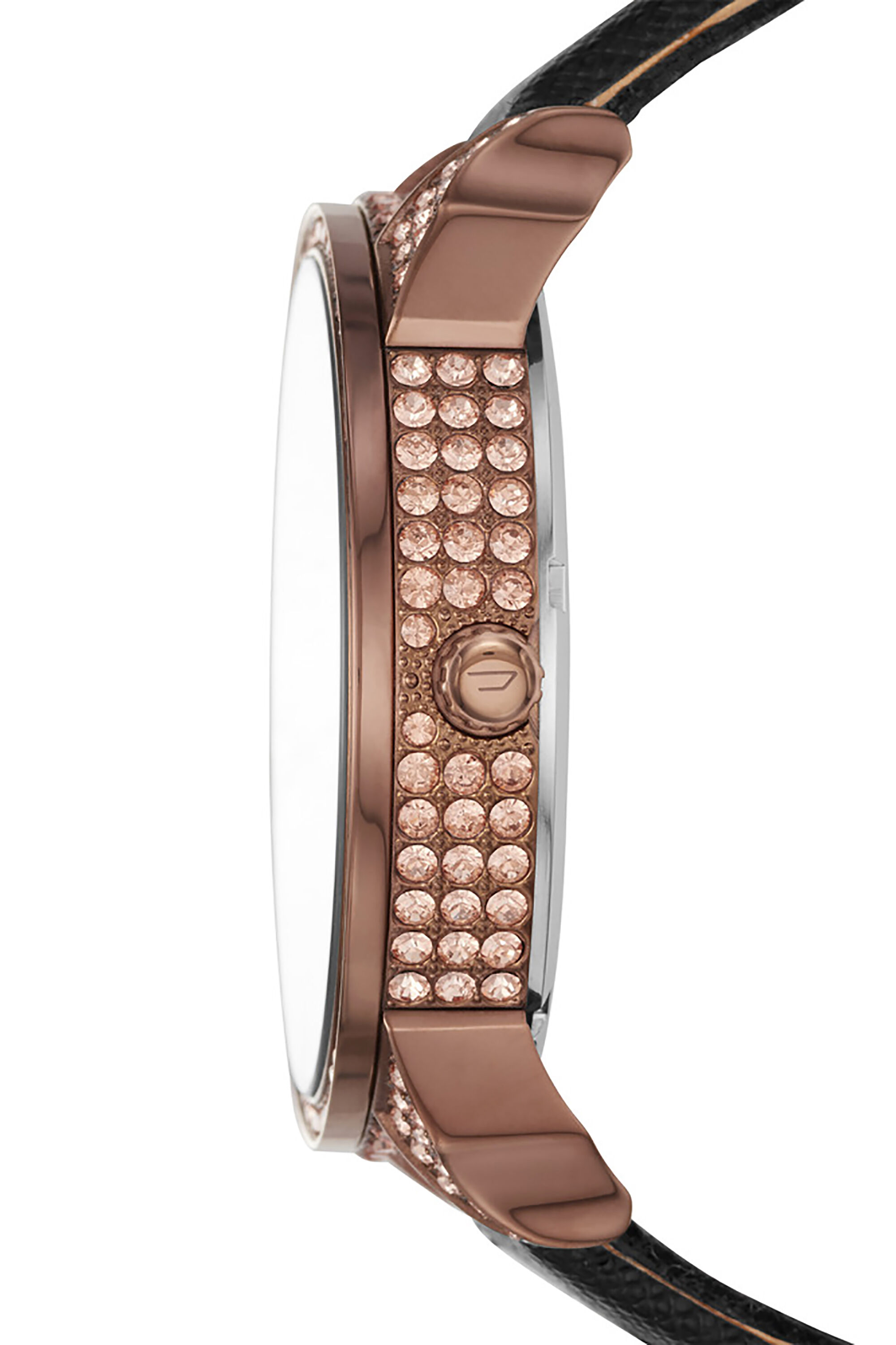 DZ7404: Leather watch with copper details, 46 mm | Diesel {{Country}}