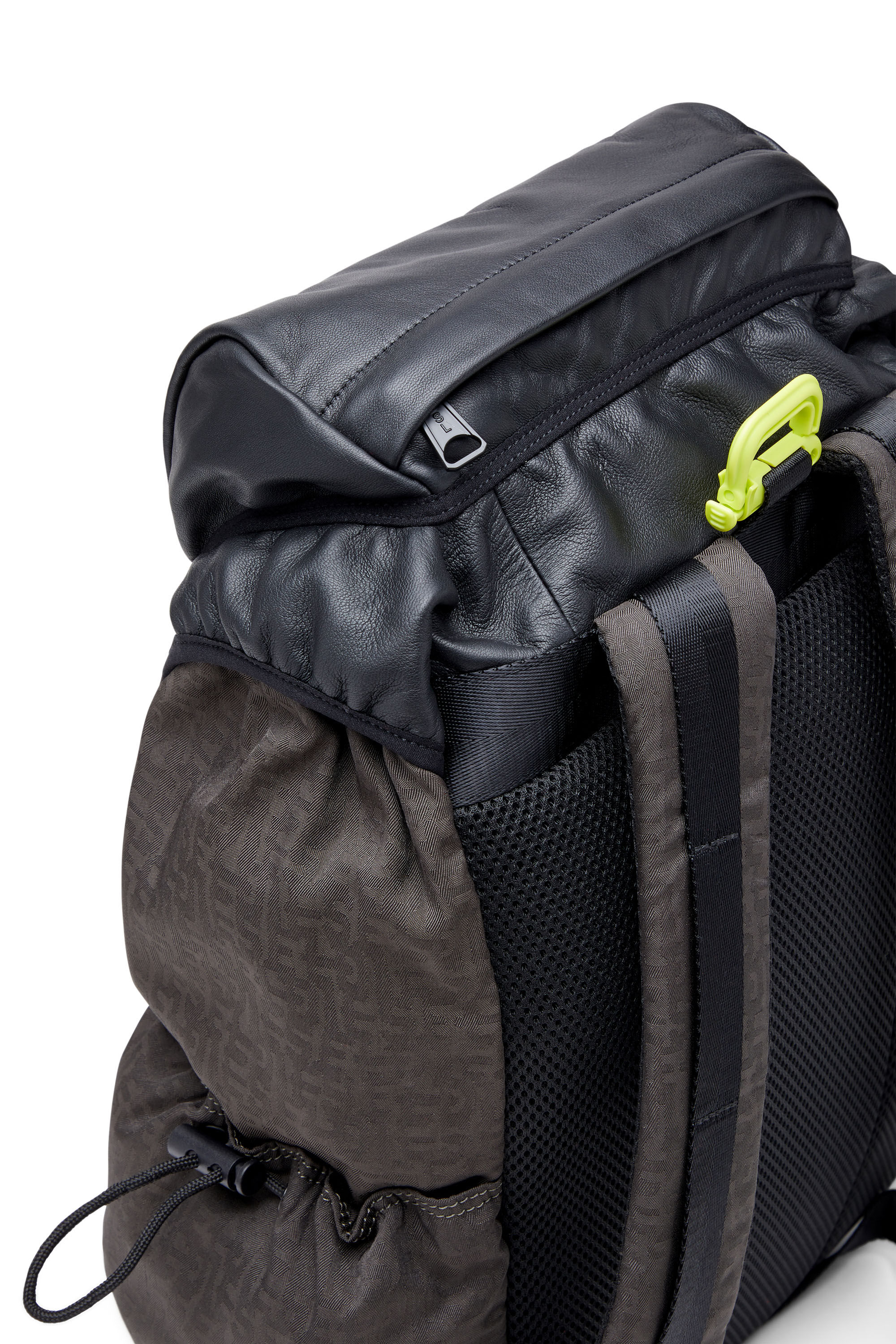Diesel - UTLT BACKPACK X, Unisex's Utlt Backpack X - Backpack in jacquard fabric and nappa in Dark Grey - 5