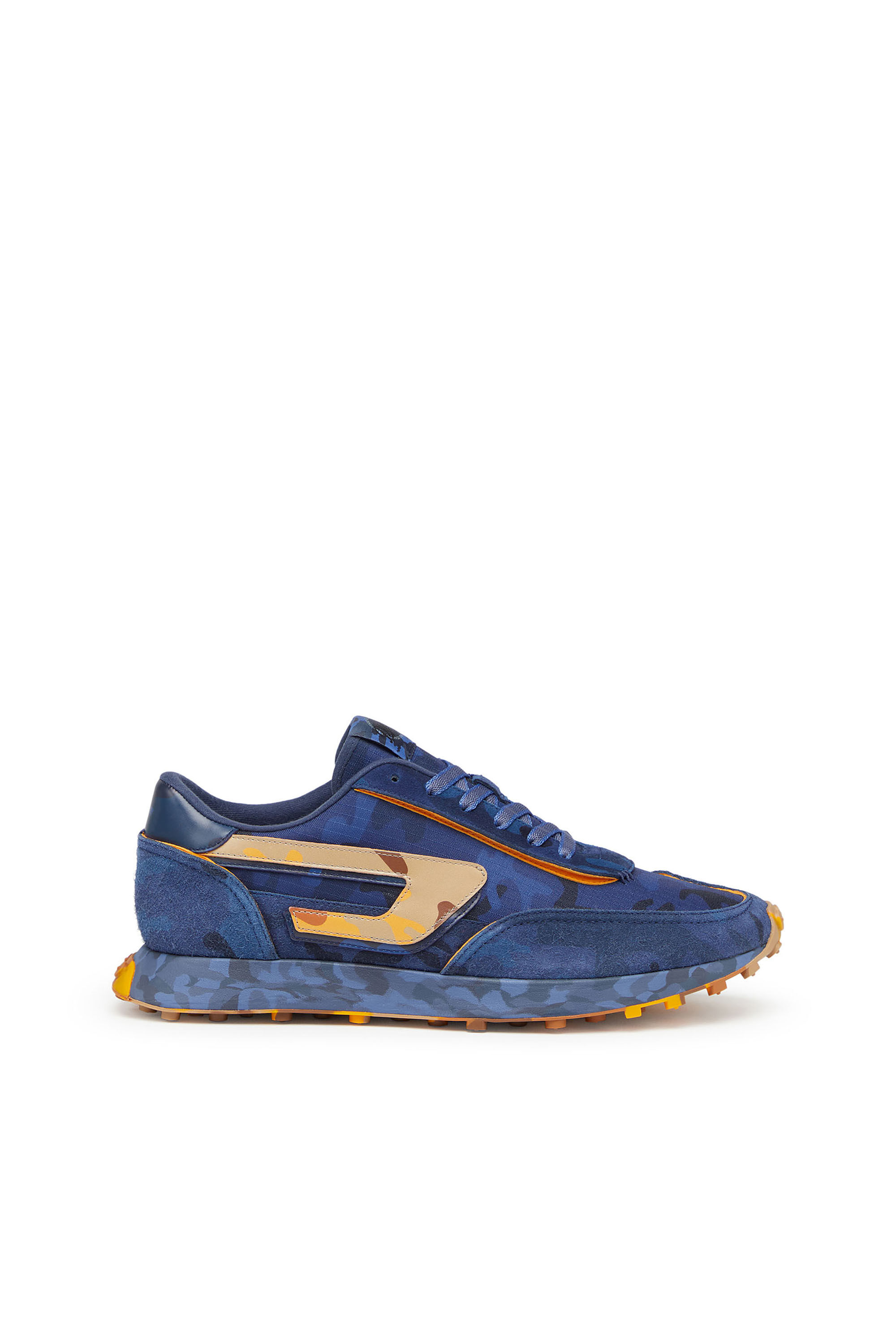 Diesel - S-RACER LC, Male's S-Racer Lc - Low-top sneaker with camo print in Blue/Yellow - 1