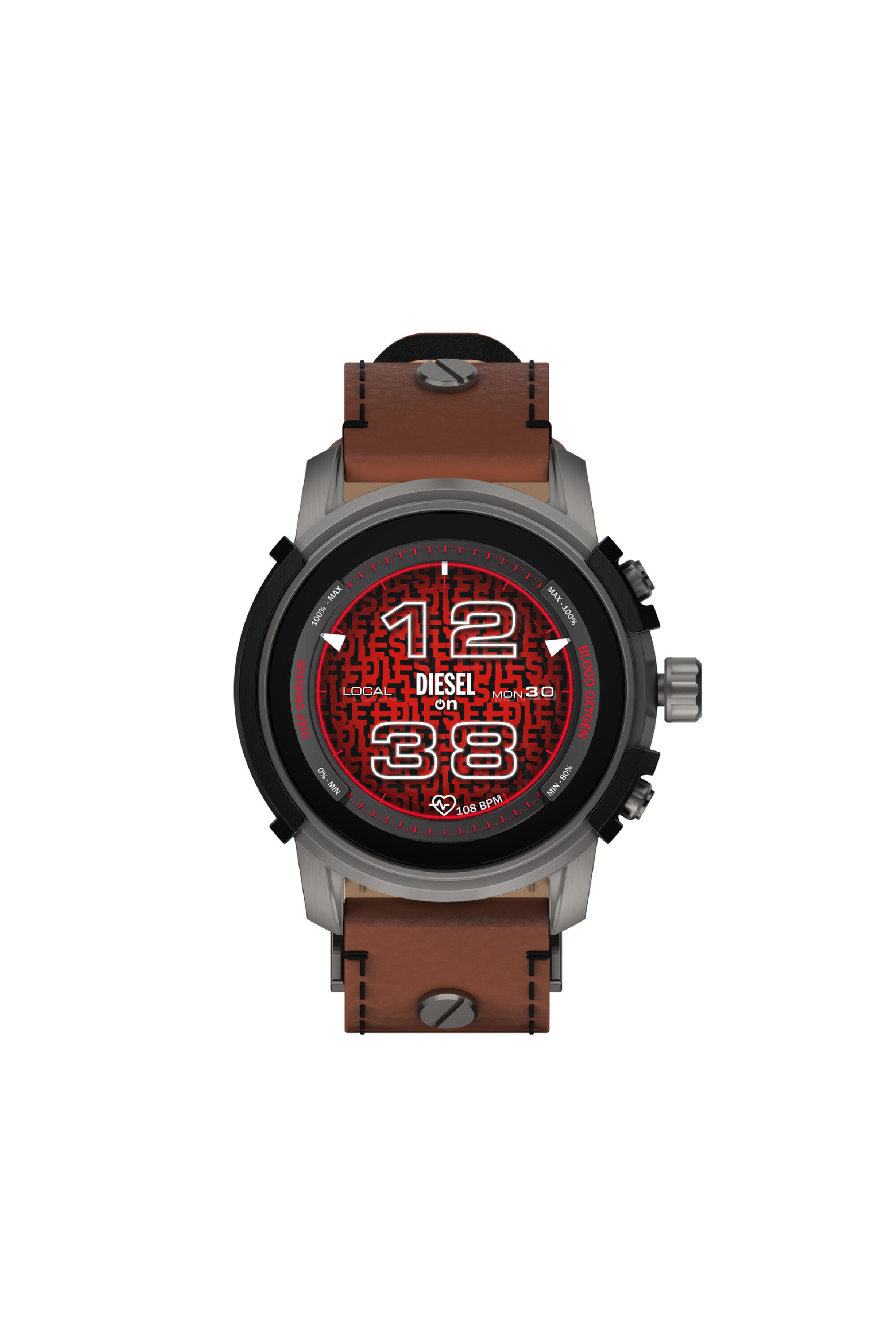Diesel - DZT2043, Smartwatch Griffed en cuir Homme in Marron - 1