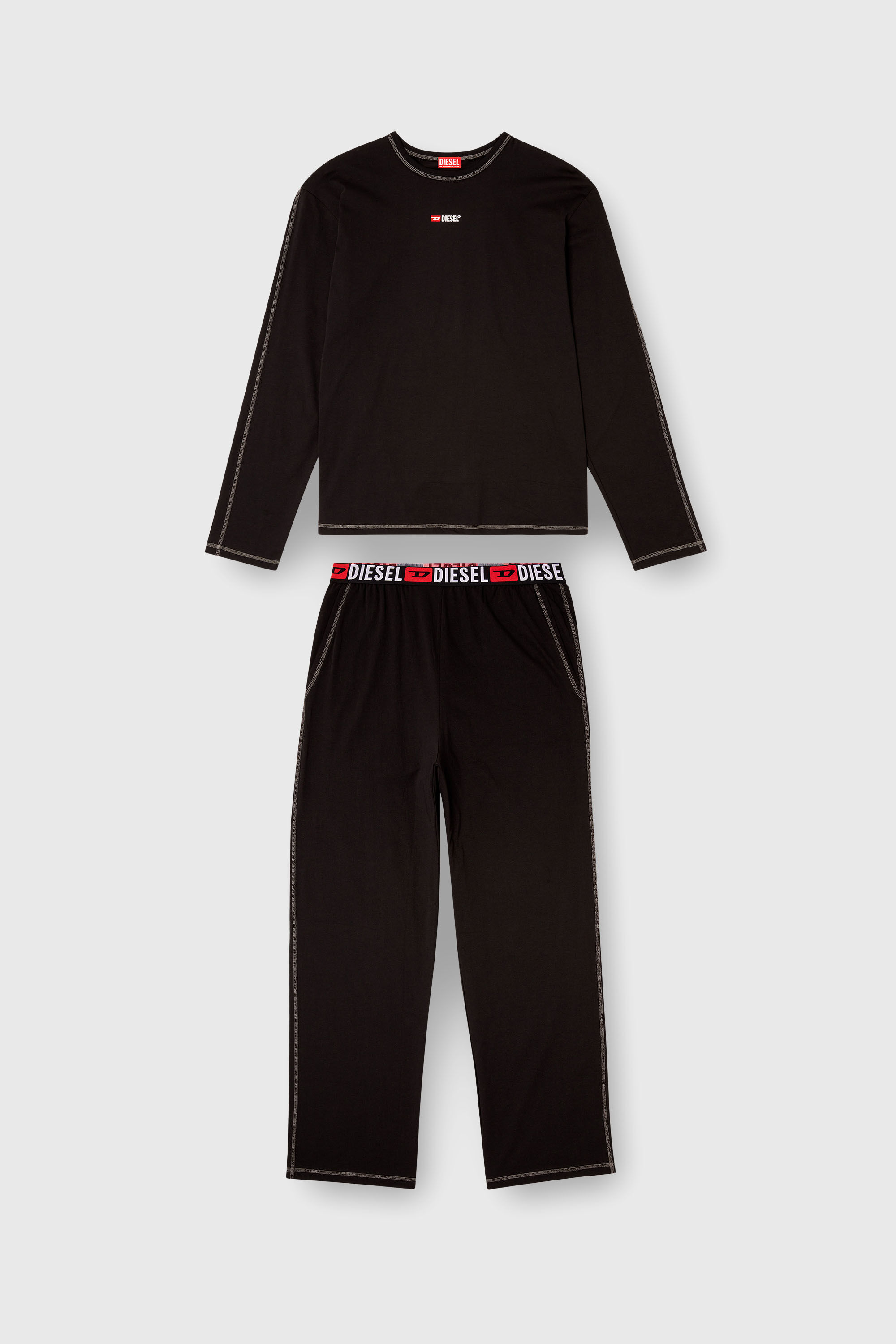 Men's Pyjamas in cotton jersey | Black | Diesel US