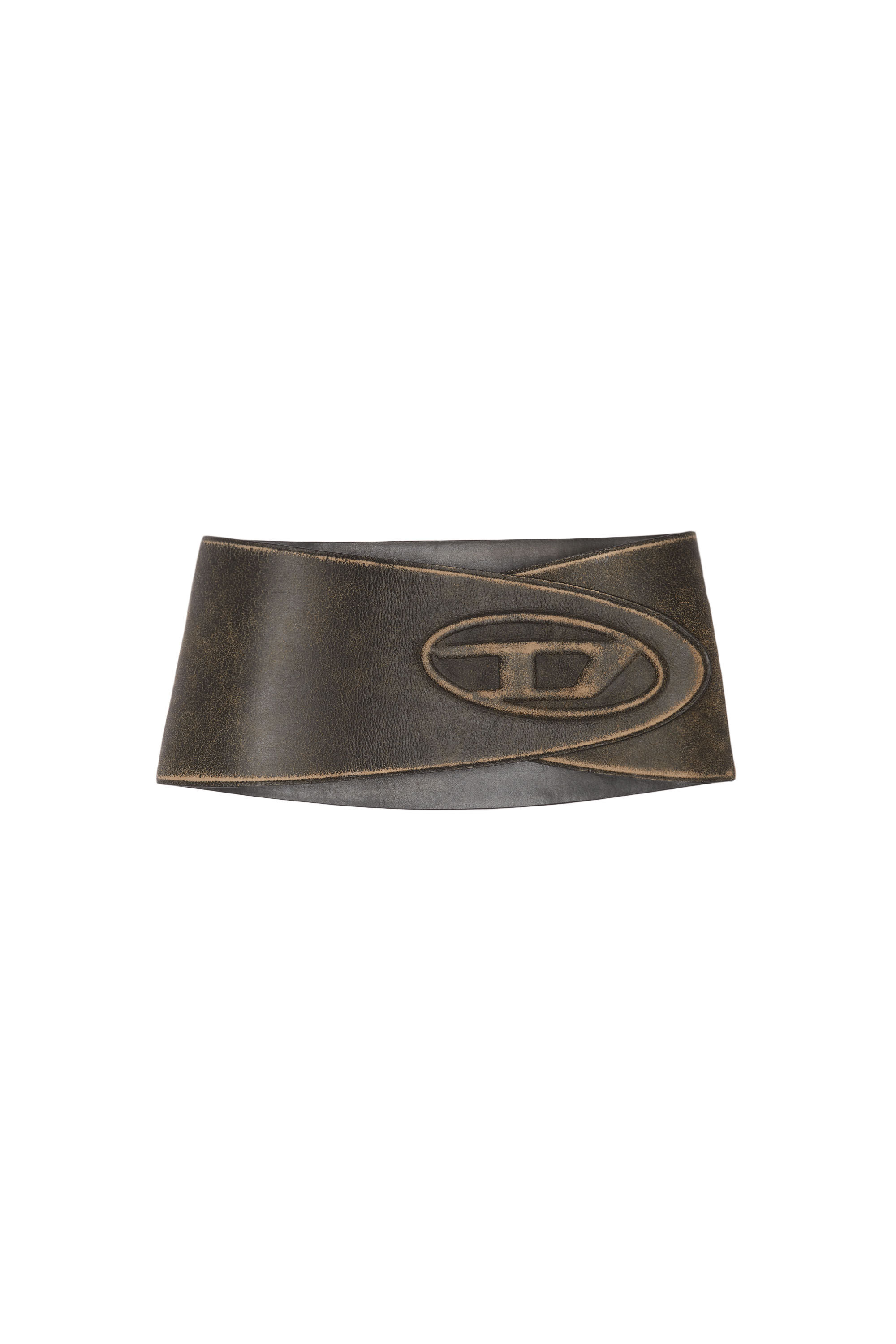 Diesel - B-BERNY, Female's Belt/skirt in distressed leather in Brown - 5
