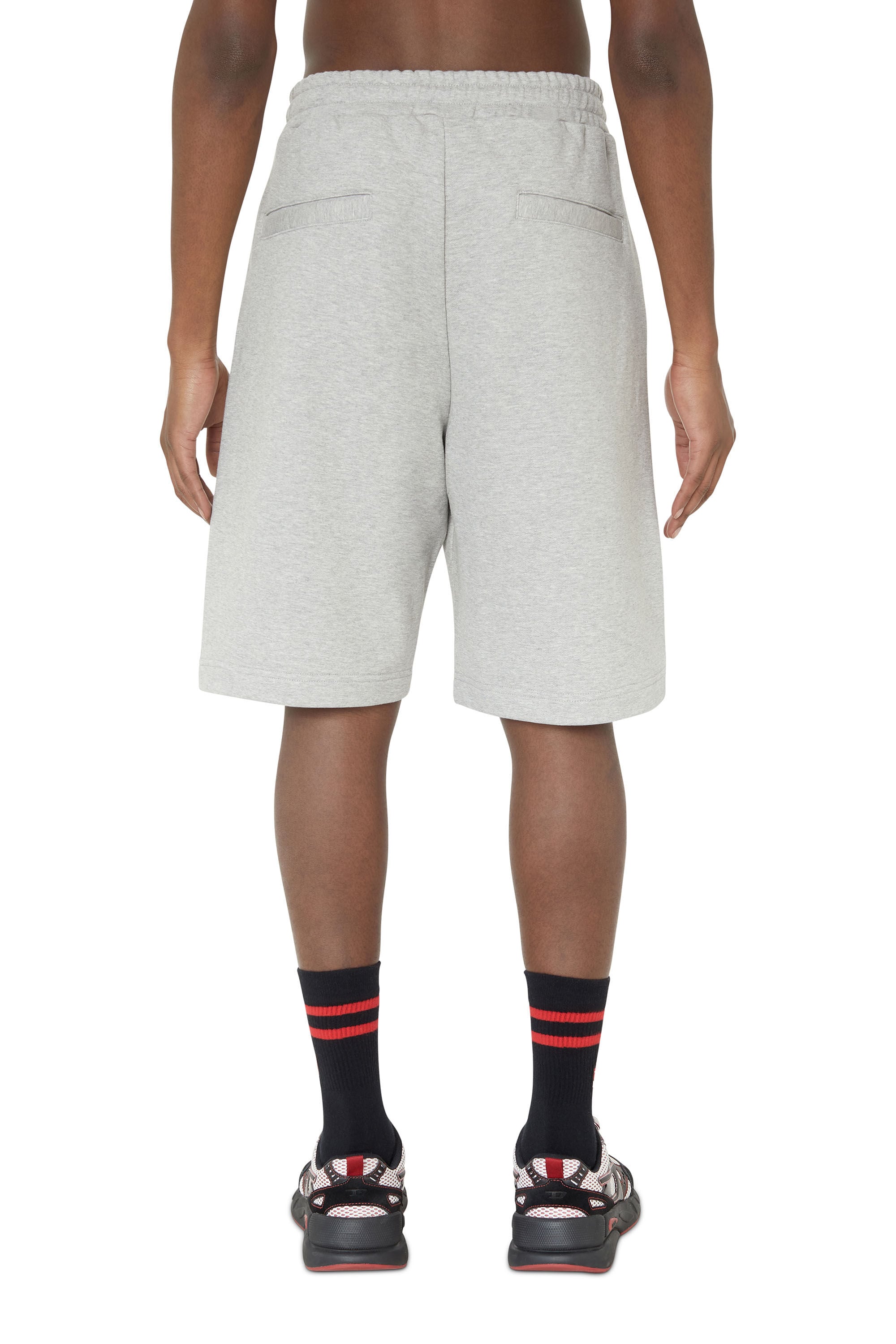 Diesel - P-CROWN-DIV, Pantalones cortos deportivos con logotipo bordado Hombre in Gris - 5