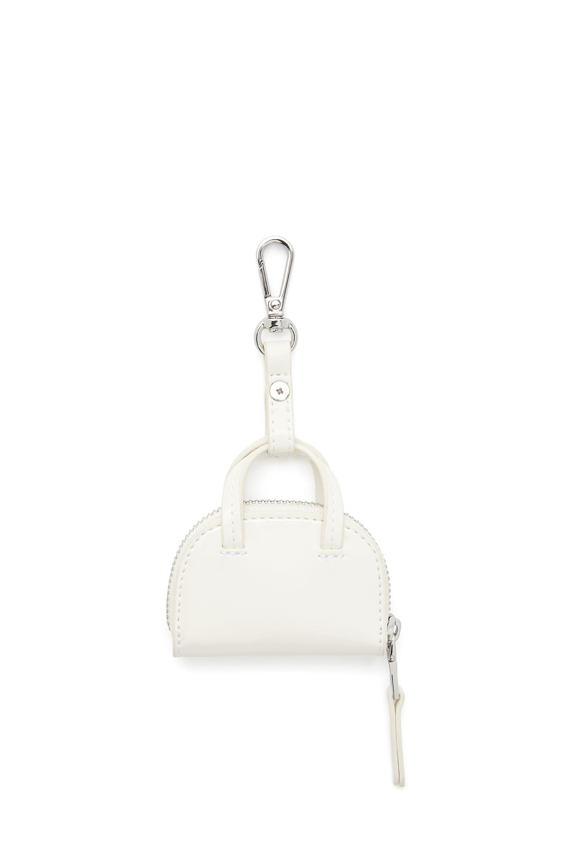 Women's Bag charm in glossy, crinkled naplak | White | Diesel