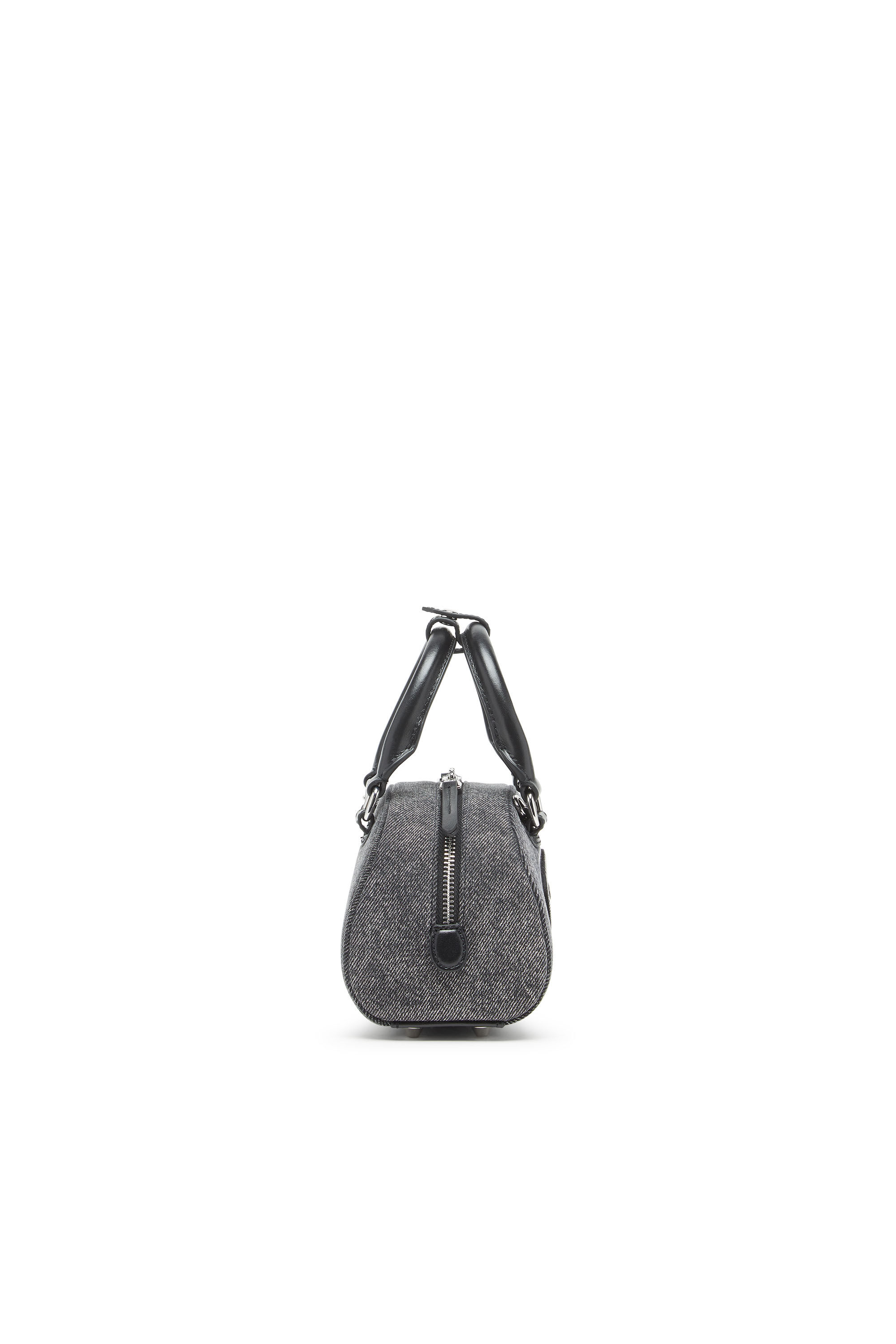 Women's 1DR Dome-Small bowling bag in washed denim | Grey | Diesel