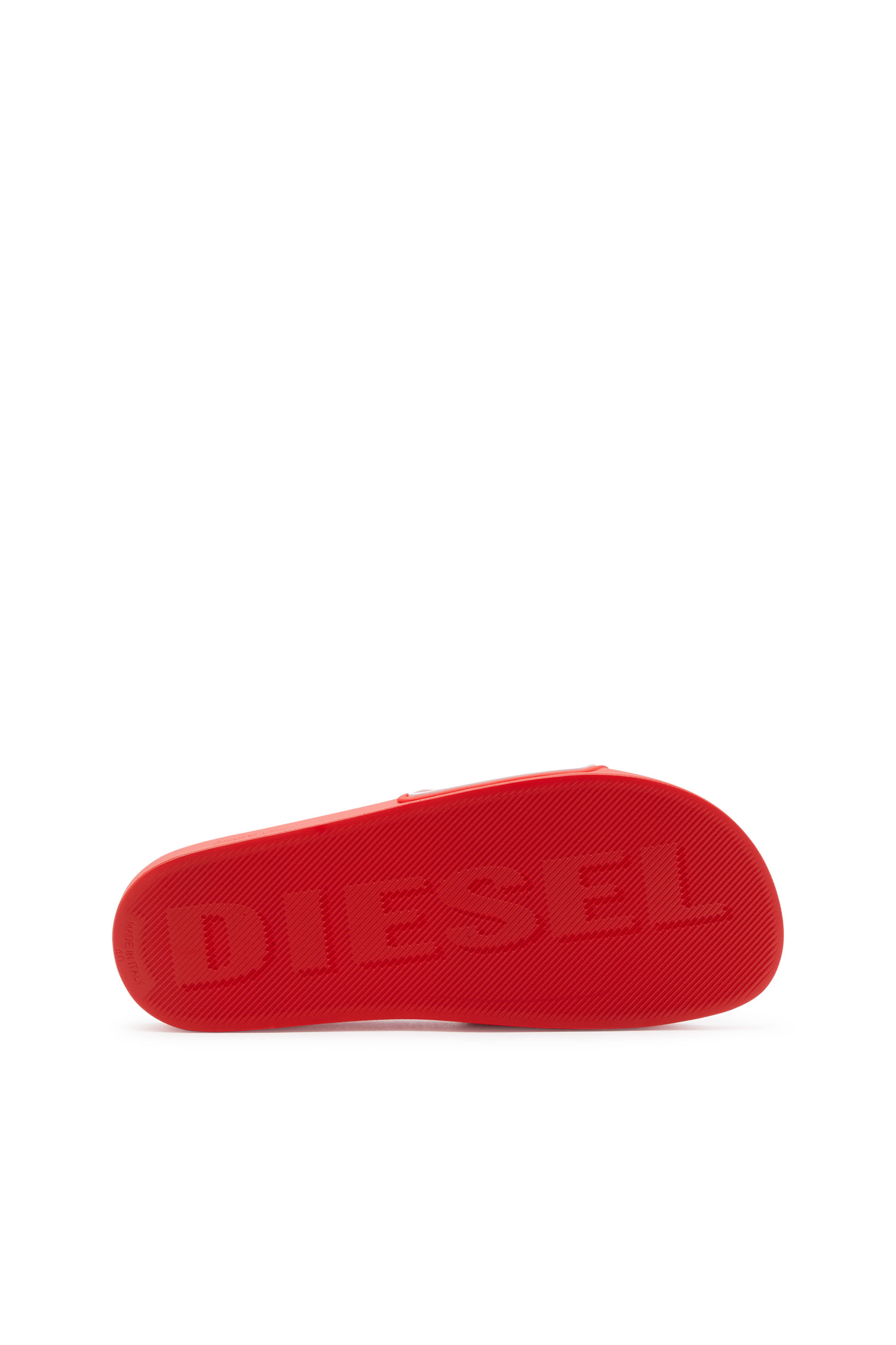Diesel - SA-MAYEMI CC W, Woman's Sa-Mayemi-Rubber slides with embossed logo in Red - 5