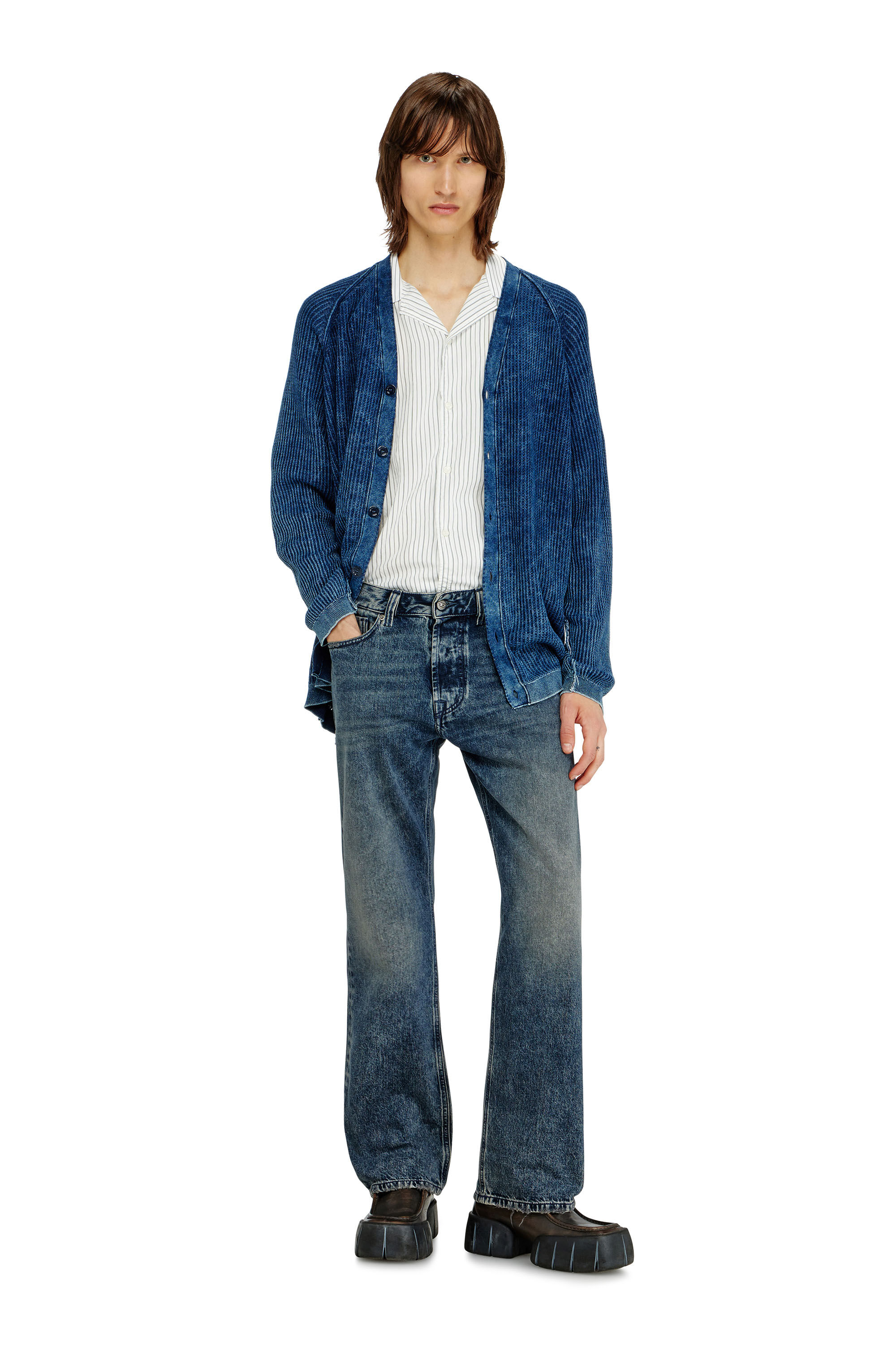格安　D-Eeper 26inch Diesel ストレートデニム Men's Relaxed Jeans | Dark Blue | Diesel 1980 D-Eeper