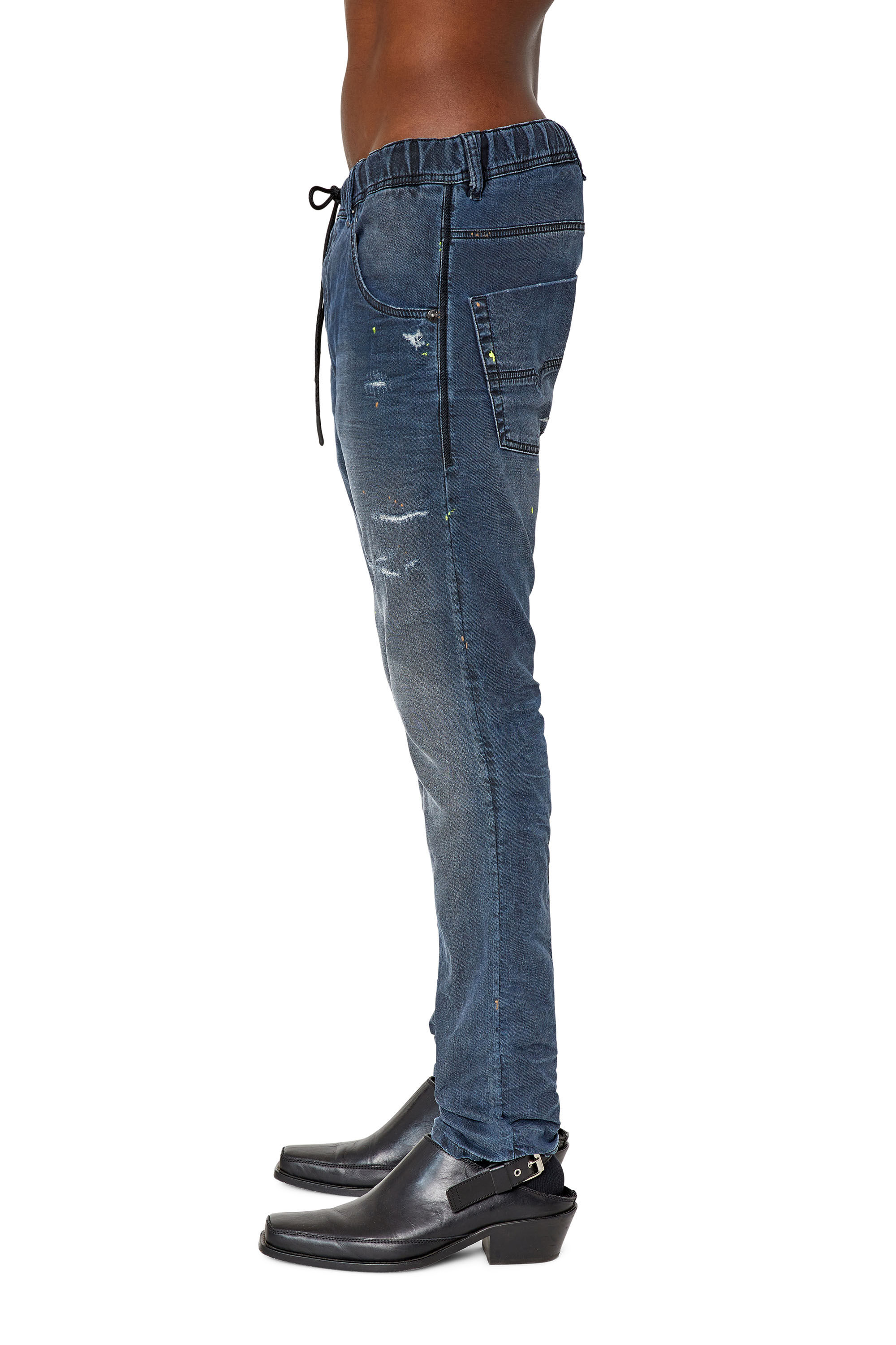 Diesel - Tapered 2030 D-Krooley Joggjeans® 069QH, Male's Tapered 2030 D-Krooley Joggjeans® in Dark Blue - 5