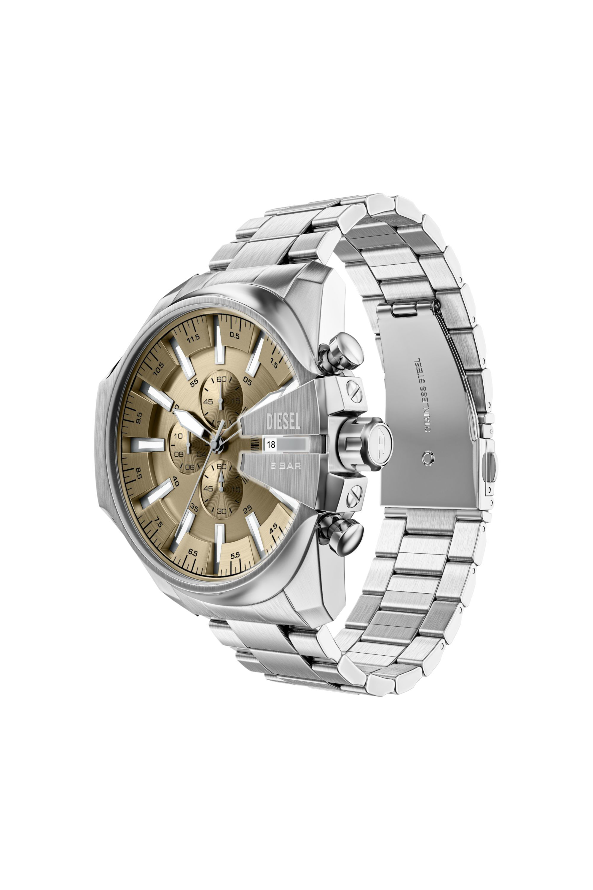 Men's Mega Chief Slim Chronograph Stainless Steel Watch | Silver