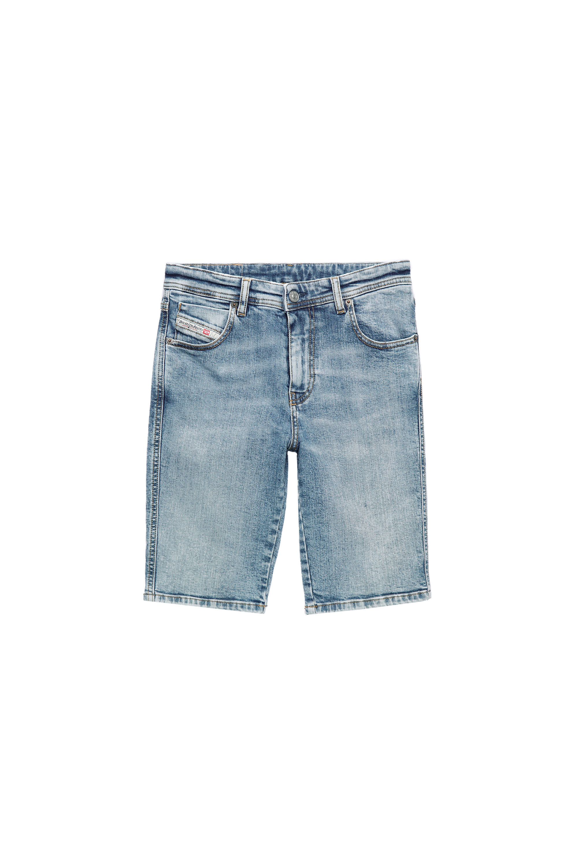 Diesel - DE-GINNY CYCLING PANTS, Female's Cycling shorts in denim in Medium Blue - 2