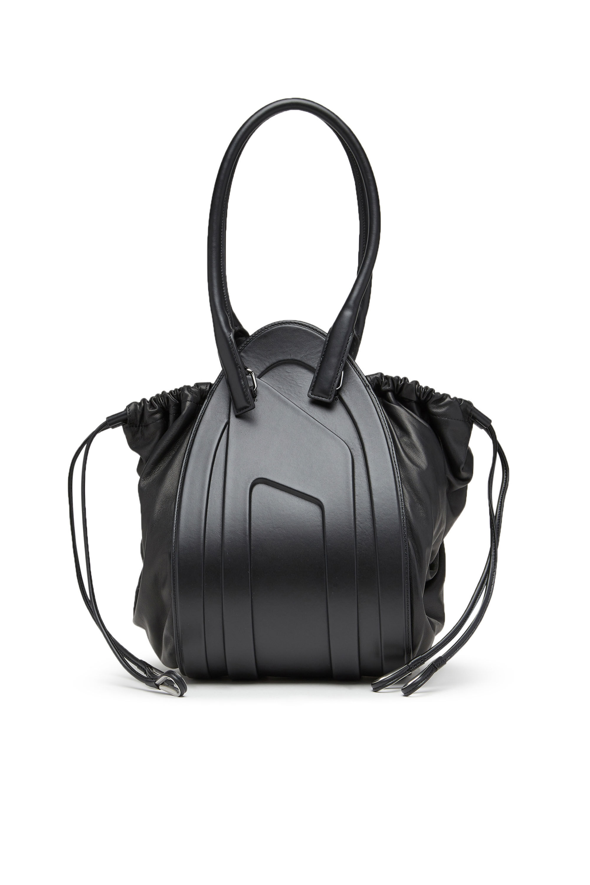 Diesel - 1DR-FOLD M, Female's 1DR-Fold M-Shoulder bag with maxi embossed logo in Black - 3