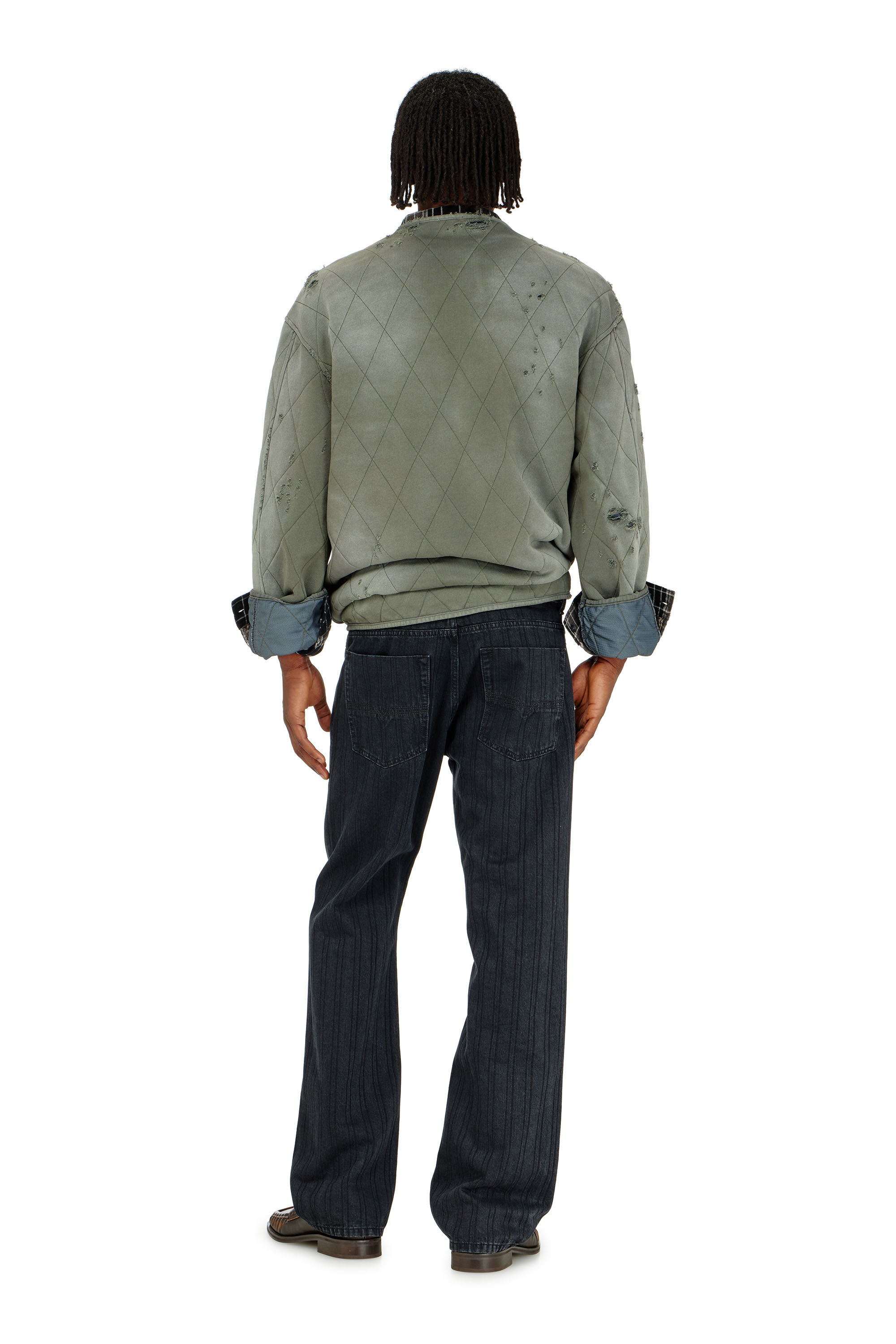 Diesel - Relaxed Jeans 1980 D-Eeper 09Q12 Homme, Noir/Gris fonc&eacute; - Image 3