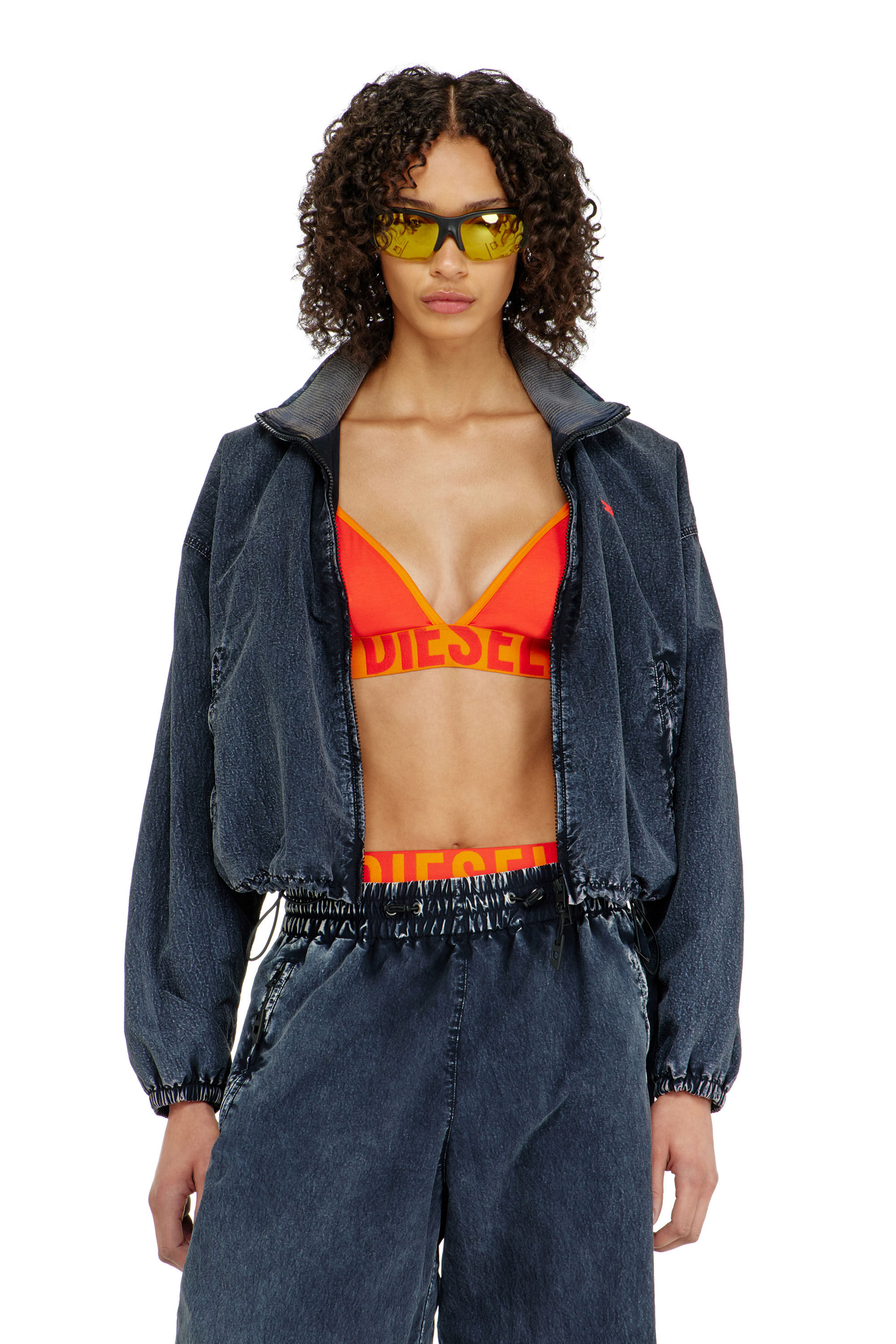 Diesel - CORA-D-POP, Woman's Triangle bra in bicolour cotton in null - 5