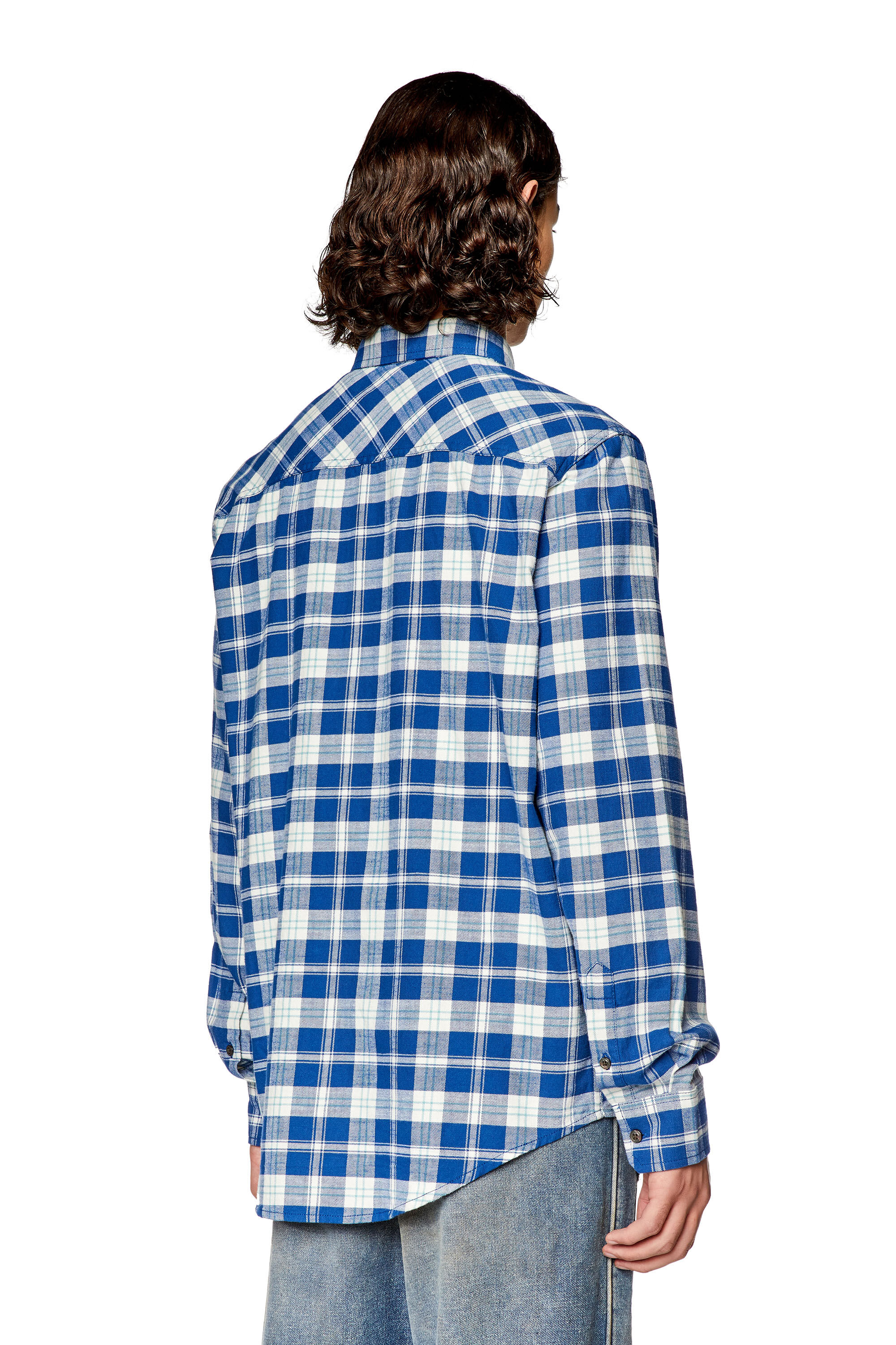 Diesel - S-UMBE-CHECK-NW, Chemise en flanelle à carreaux Homme in Polychrome - 4