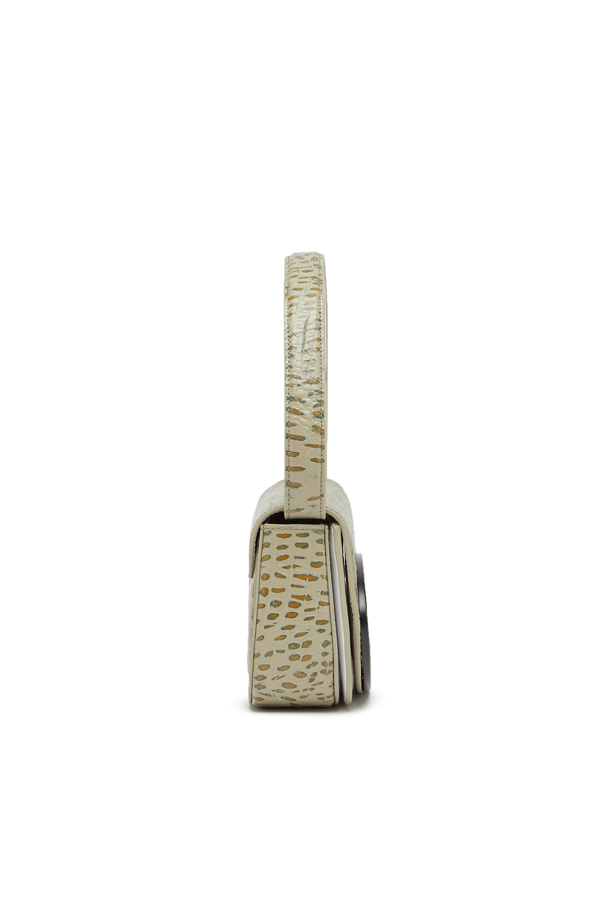1DR Woman: Croc-print shoulder bag with oval D logo | Diesel
