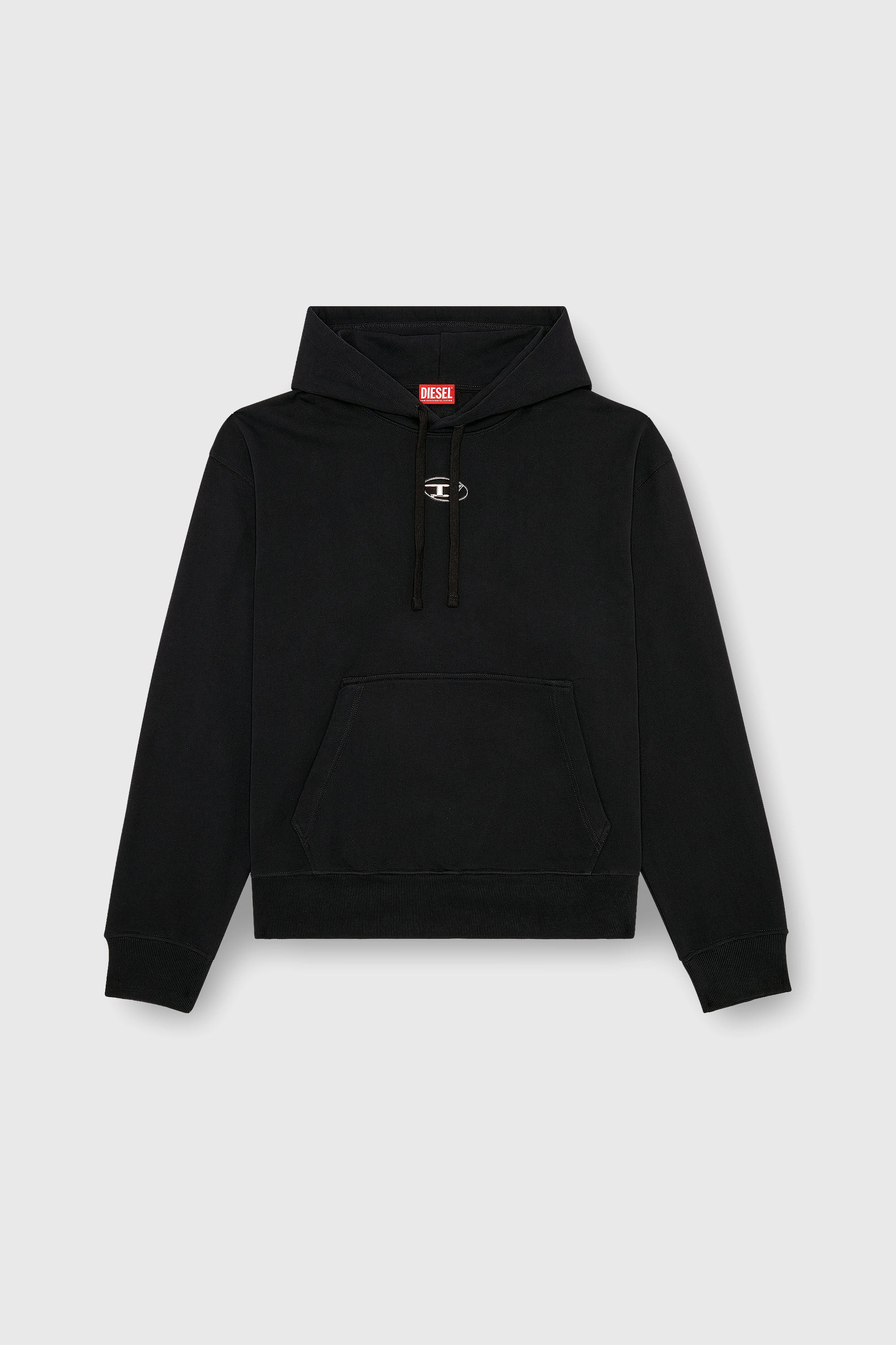 Diesel - S-MACS-HOOD-OD, Male's Hoodie with metallic logo in Black - 2