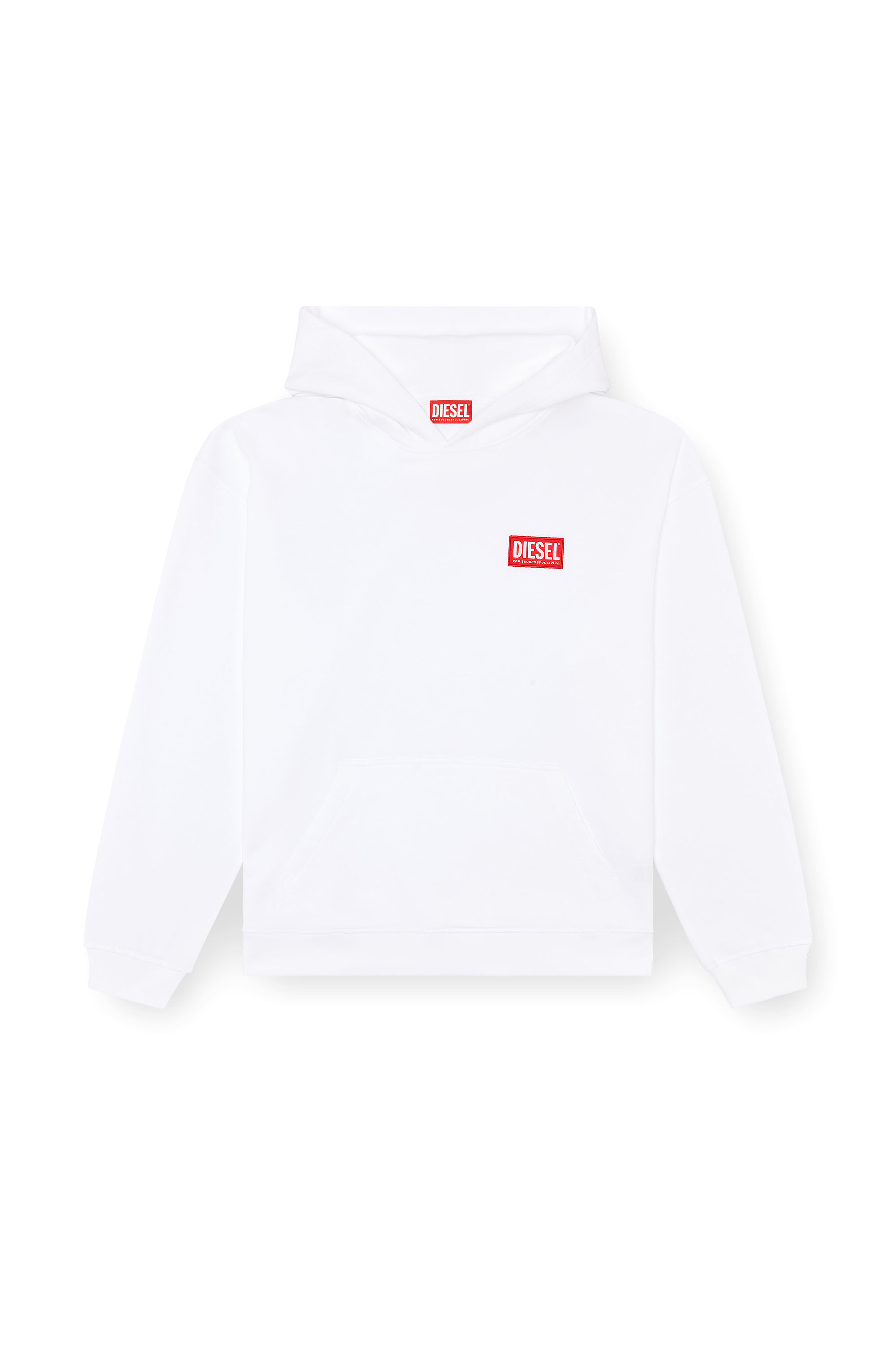 Diesel - S-BOXT-HOOD-LAB, Sweat-shirt à capuche avec étiquette Diesel Homme in Blanc - 2
