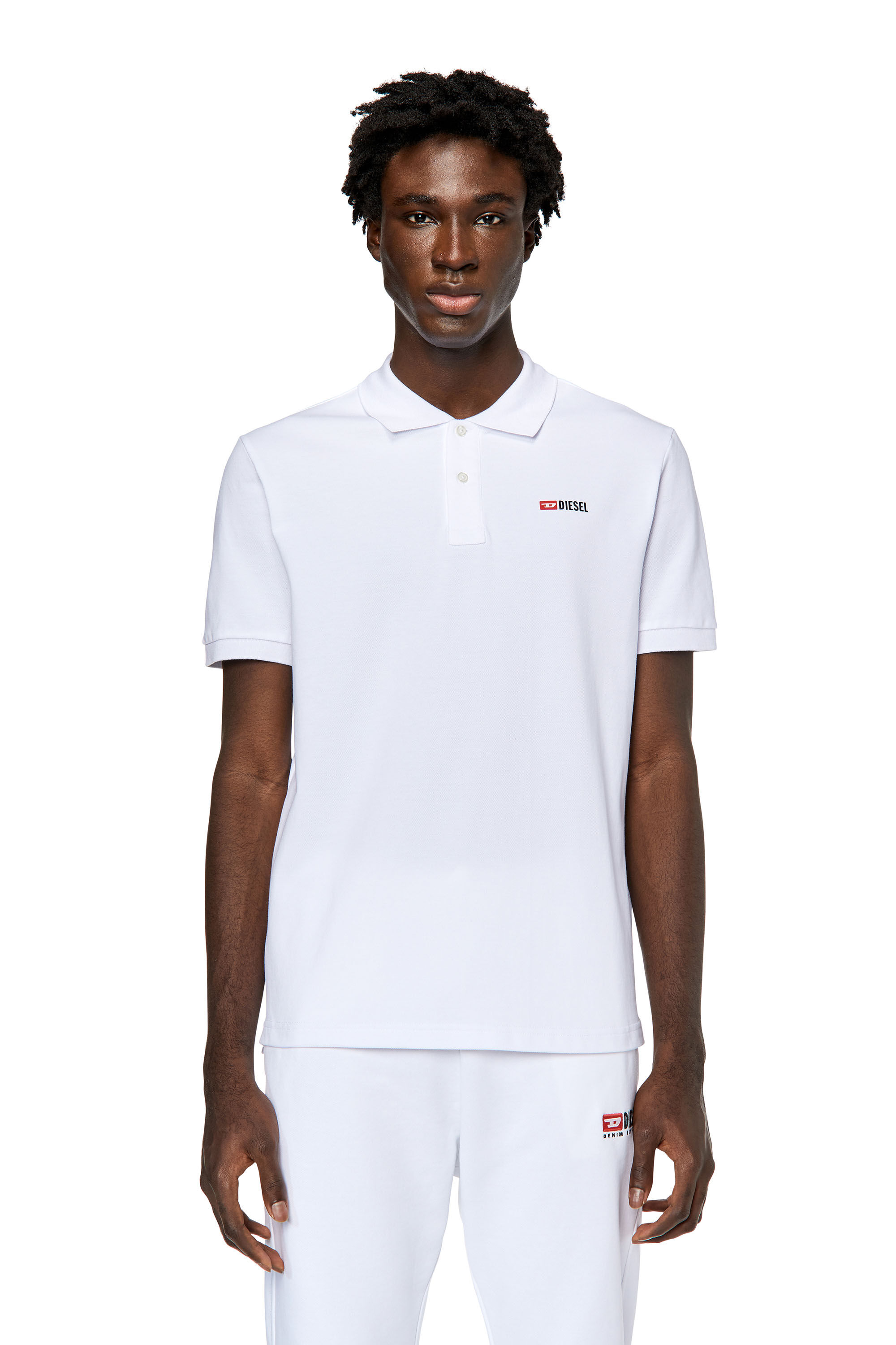 Diesel - T-SMITH-DIV, Polo avec logo imprimé haute densité Homme in Blanc - 3