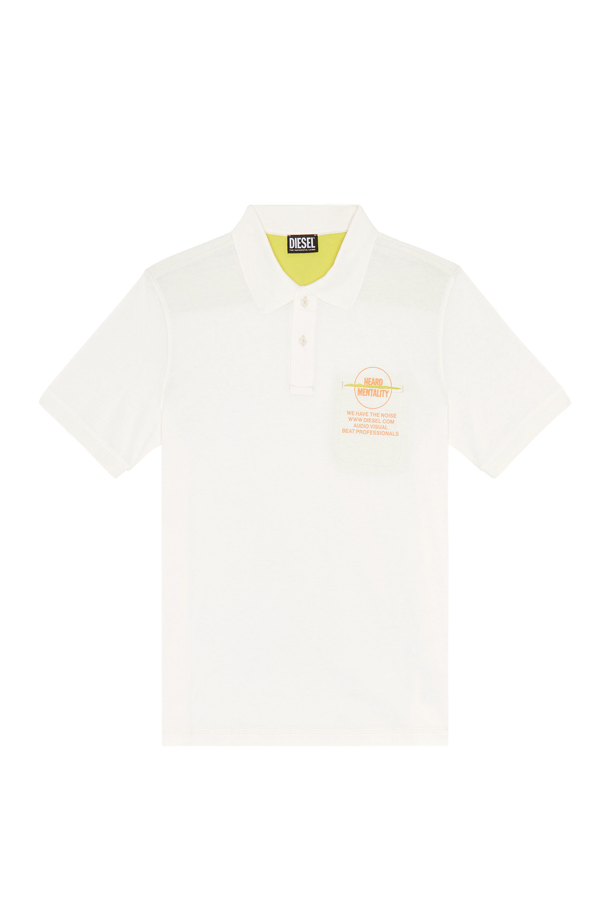 Diesel - T-SPOUCH, Camisa polo con detalle en contraste Hombre in Blanco - 2